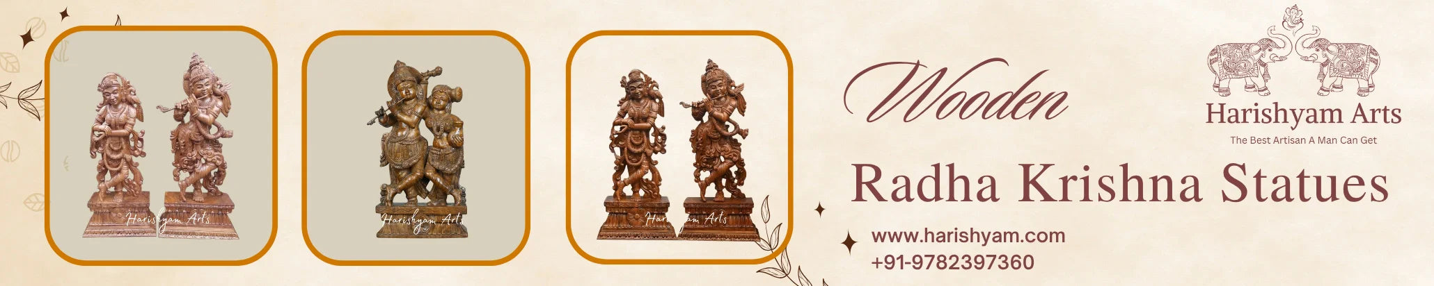 Wooden Radha Krishna