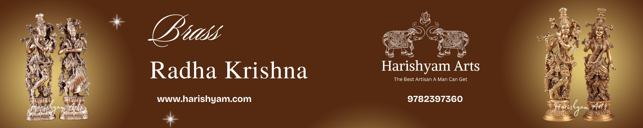 Brass Radha Krishna Statues