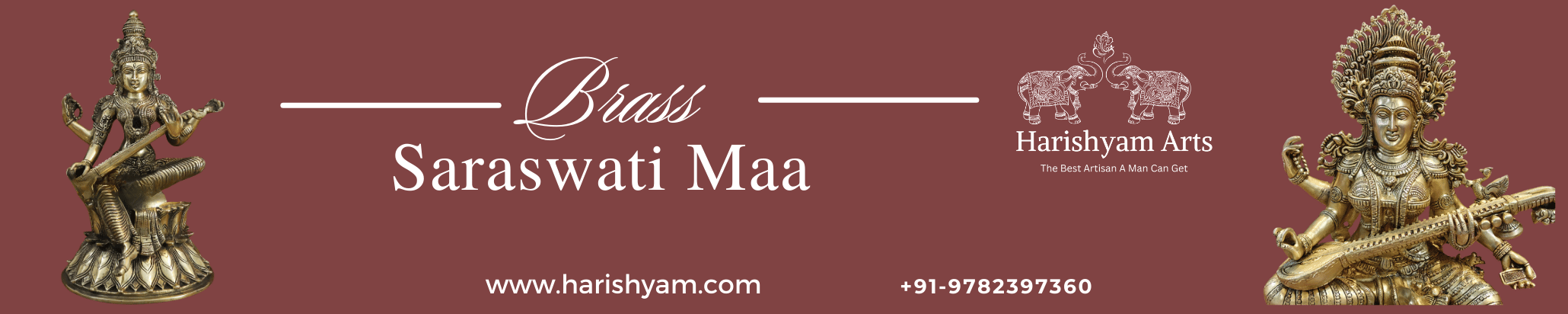 Brass Saraswati Maa Statues