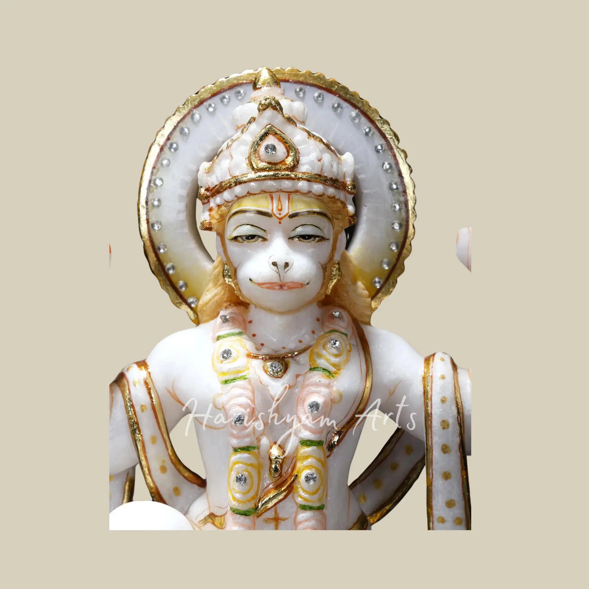 10 inches Lord Hanuman Marble statue