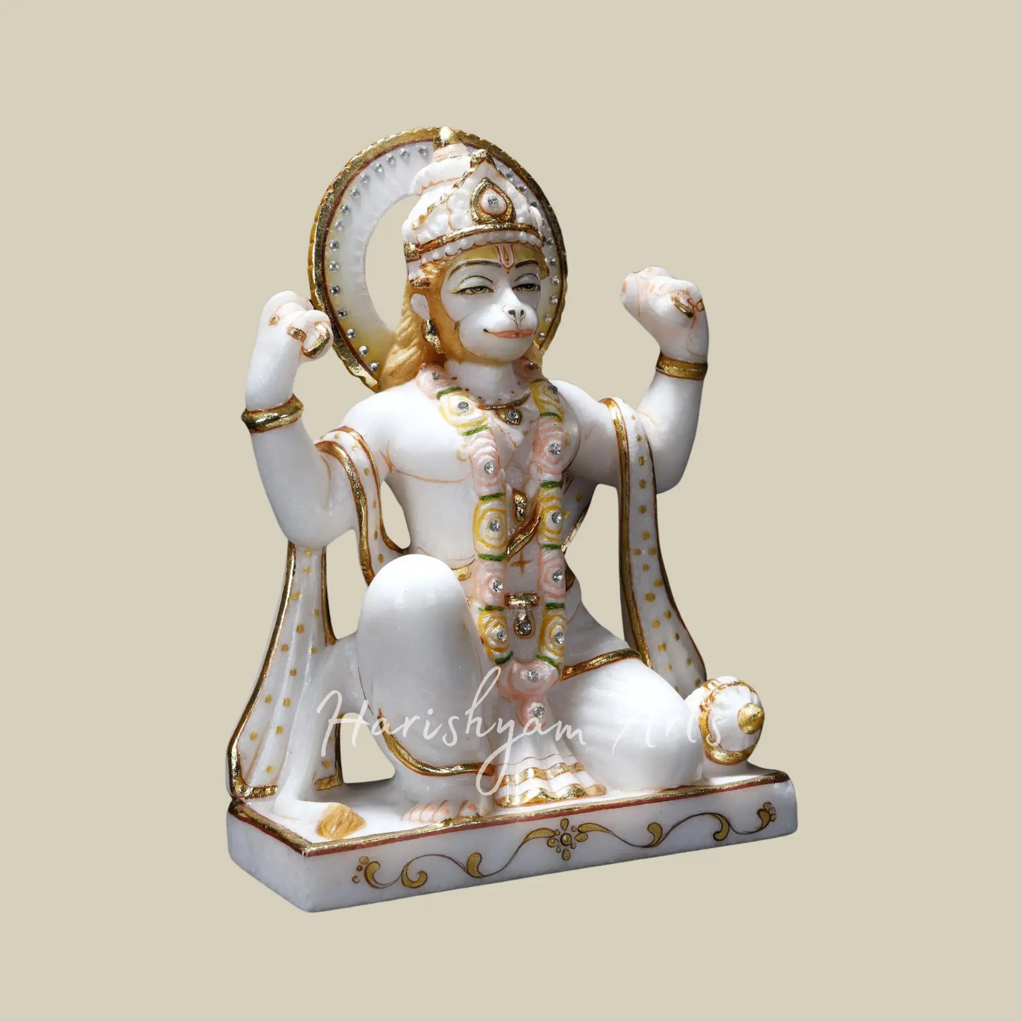 10 inches Lord Hanuman Marble statue 4