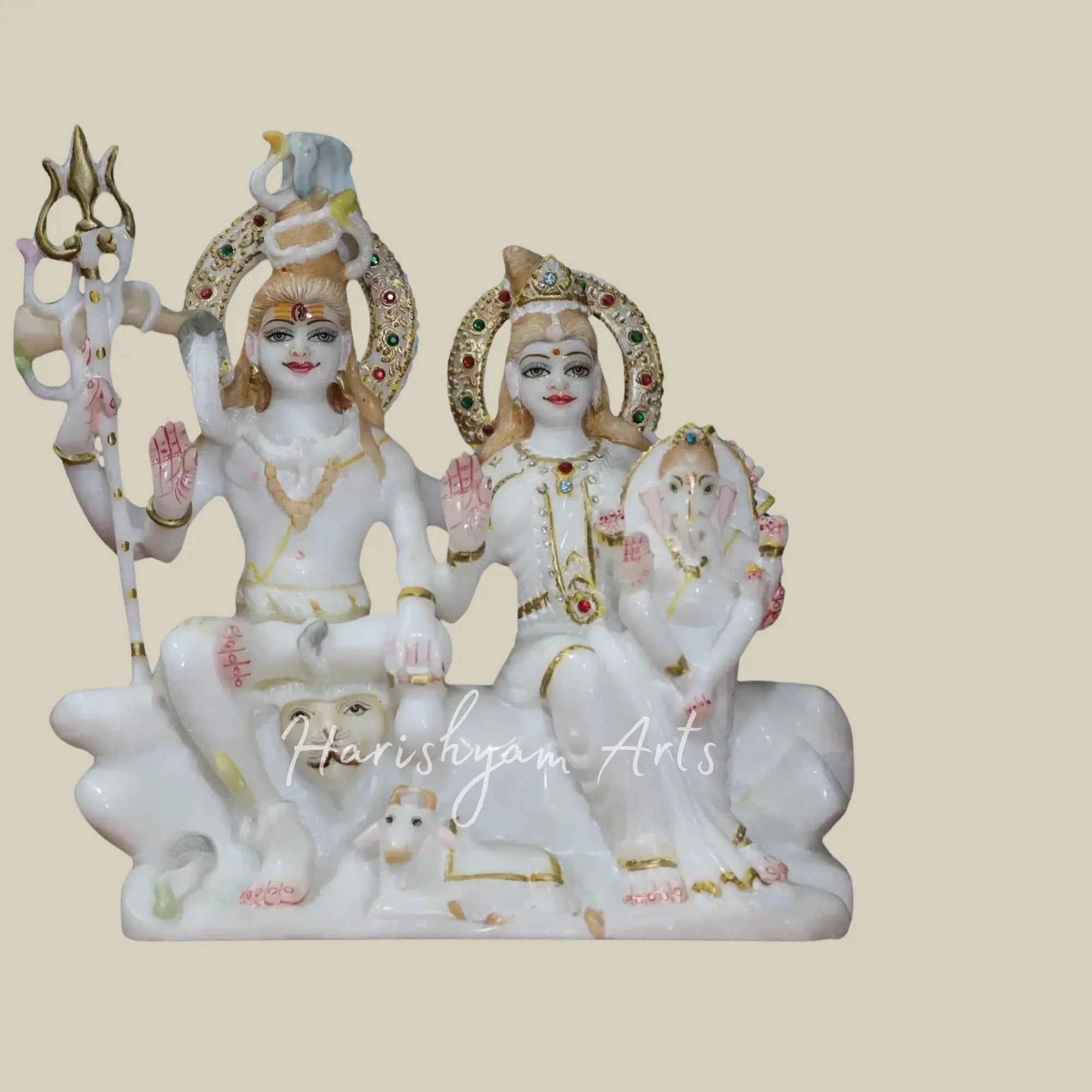 10 inches Lord Shiva Marble Idol 1