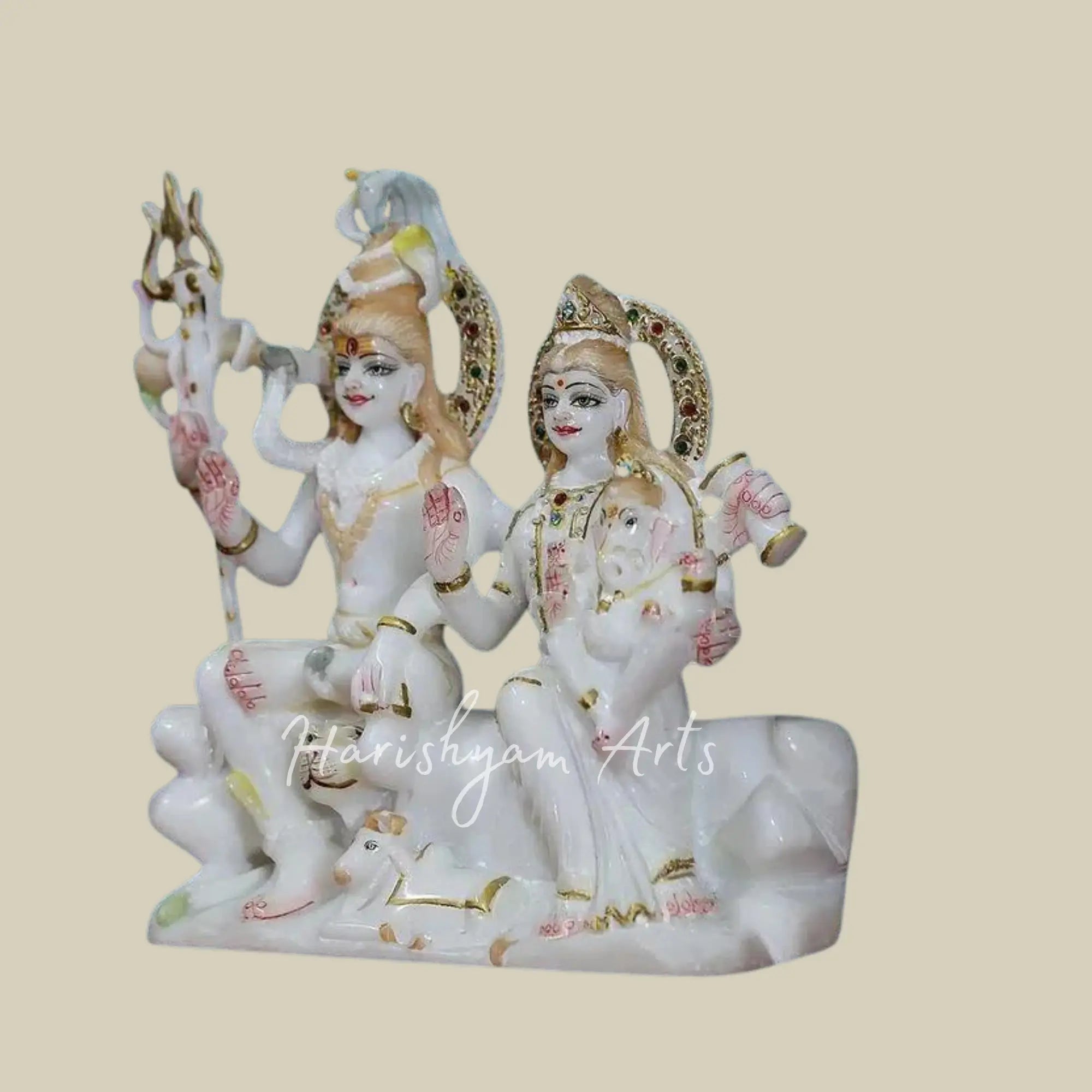 10 inches Lord Shiva Marble Idol