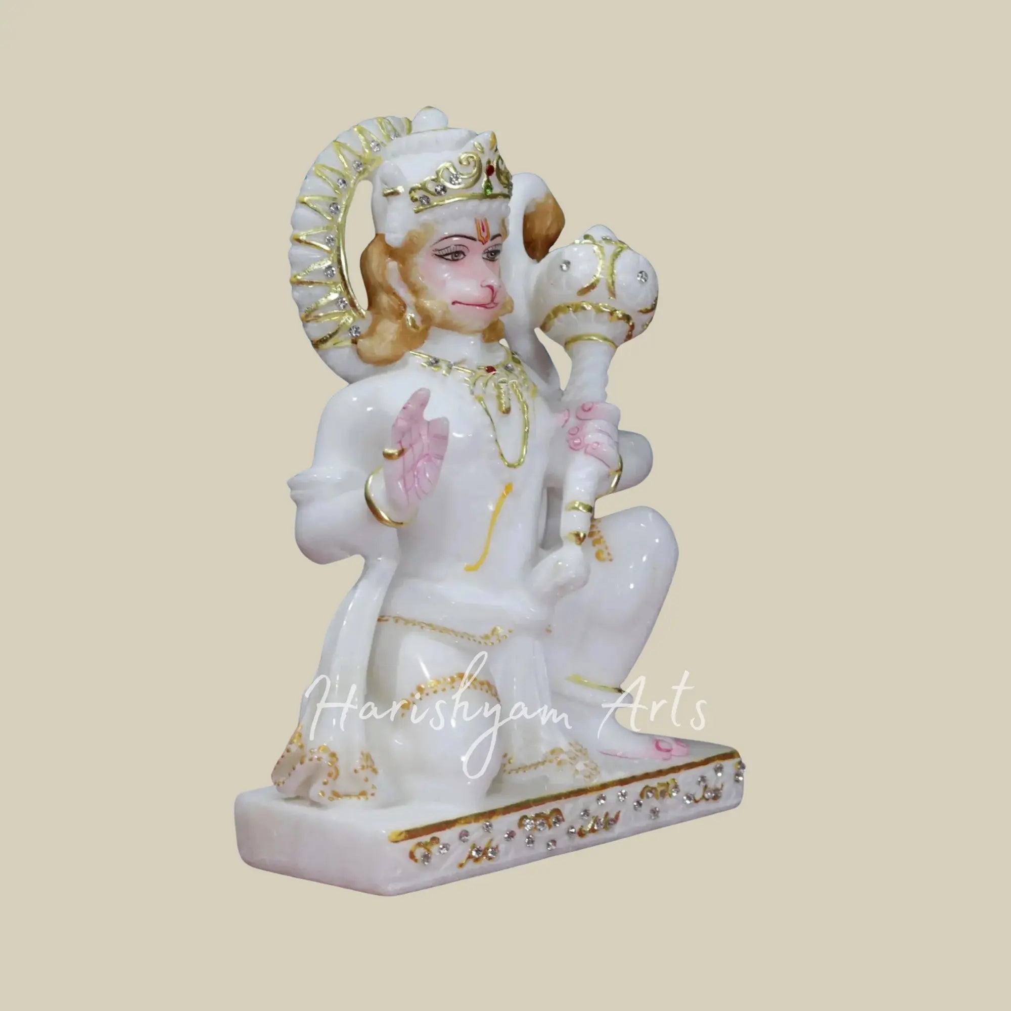 10 inches hanuman marble idol Small 2