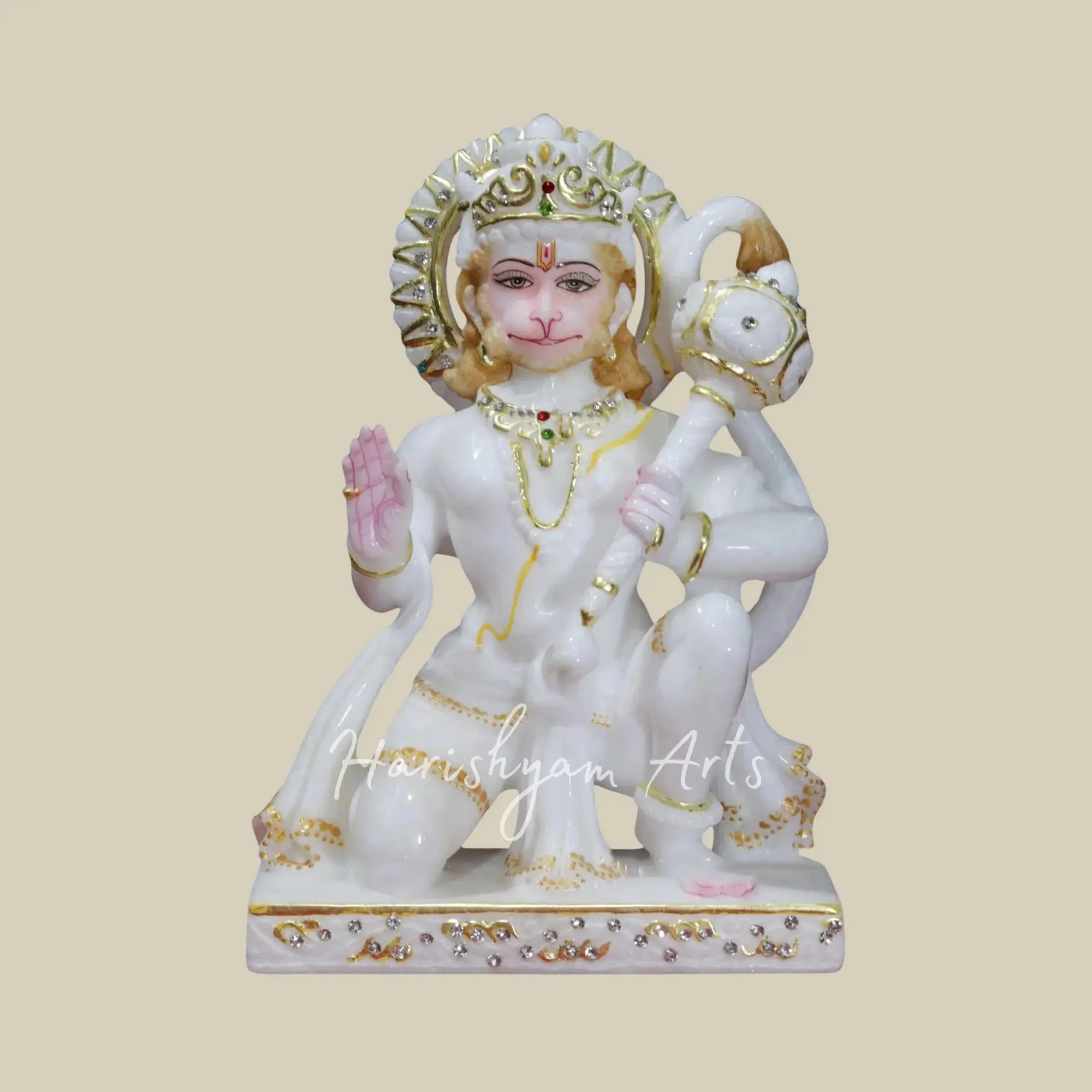 10 inches hanuman marble idol Small 3