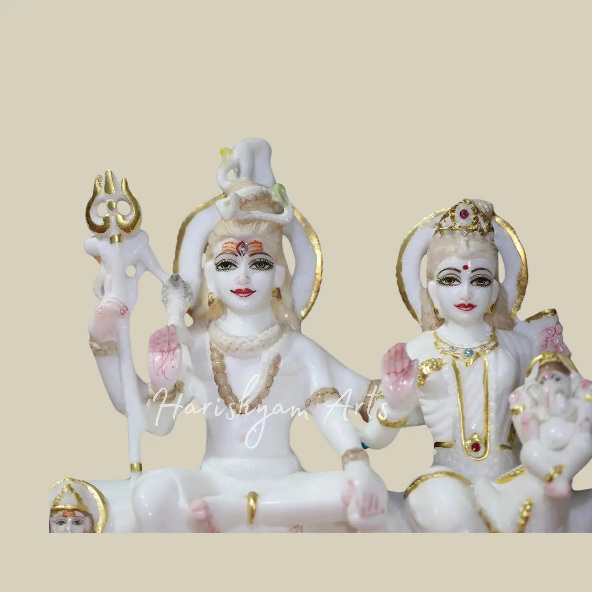 10 inches marble shiv parivar deity 2