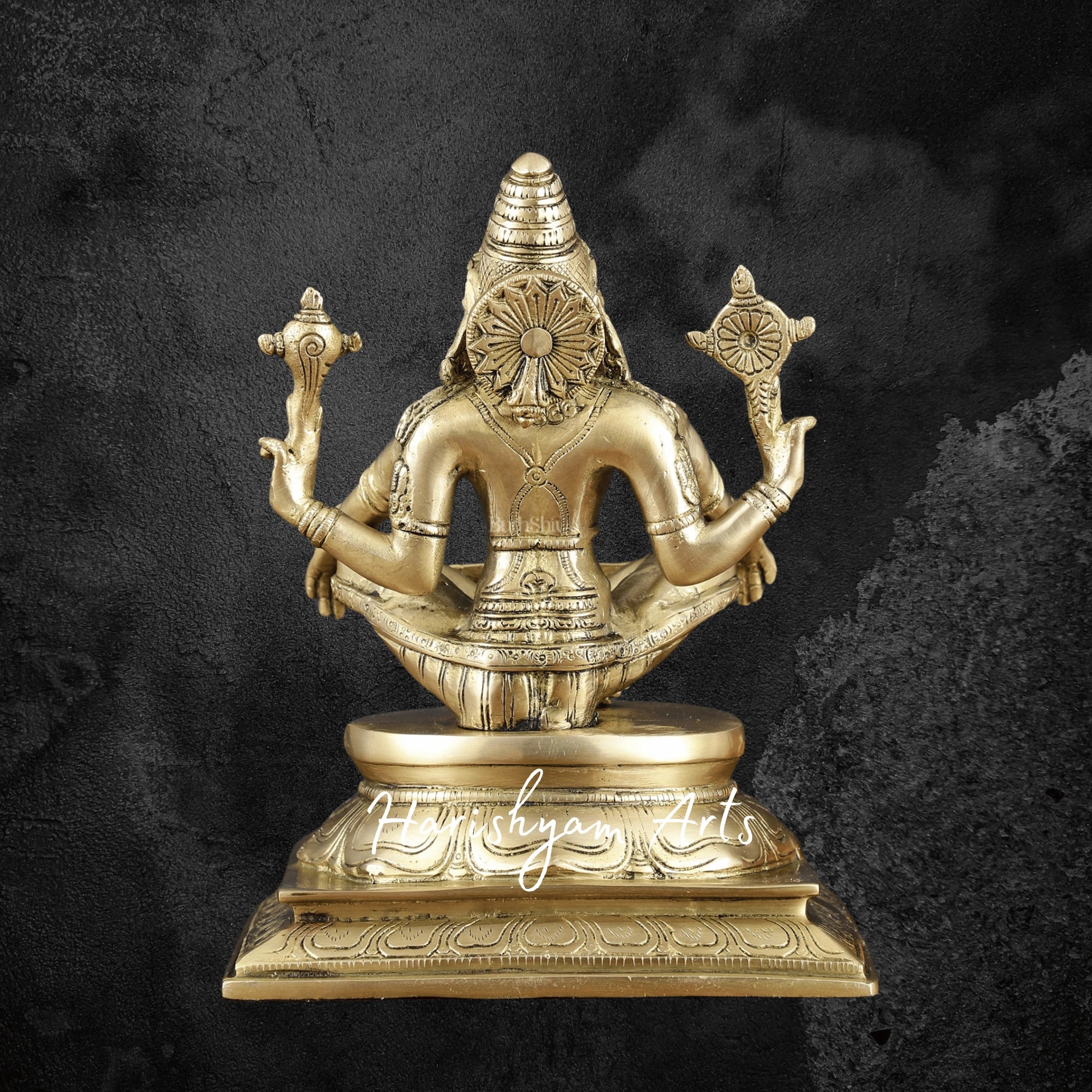 11" Brass Narasimha Idol Fierce Avatar of Lord Vishnu for Protection and Pooja Use5