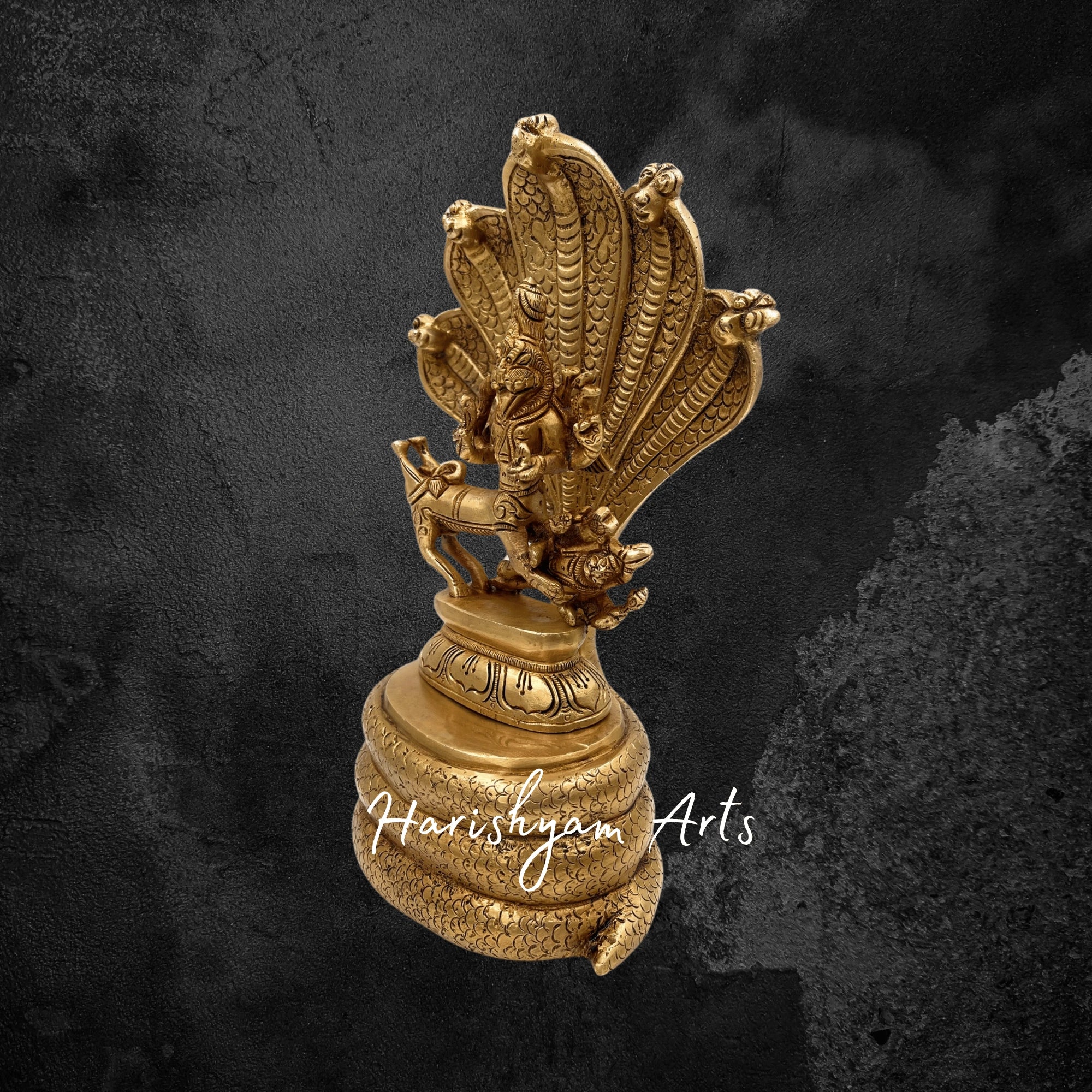 11" Brass Sharabha Swamy Statue Avatar of Lord Shiva for Pooja and Vastu