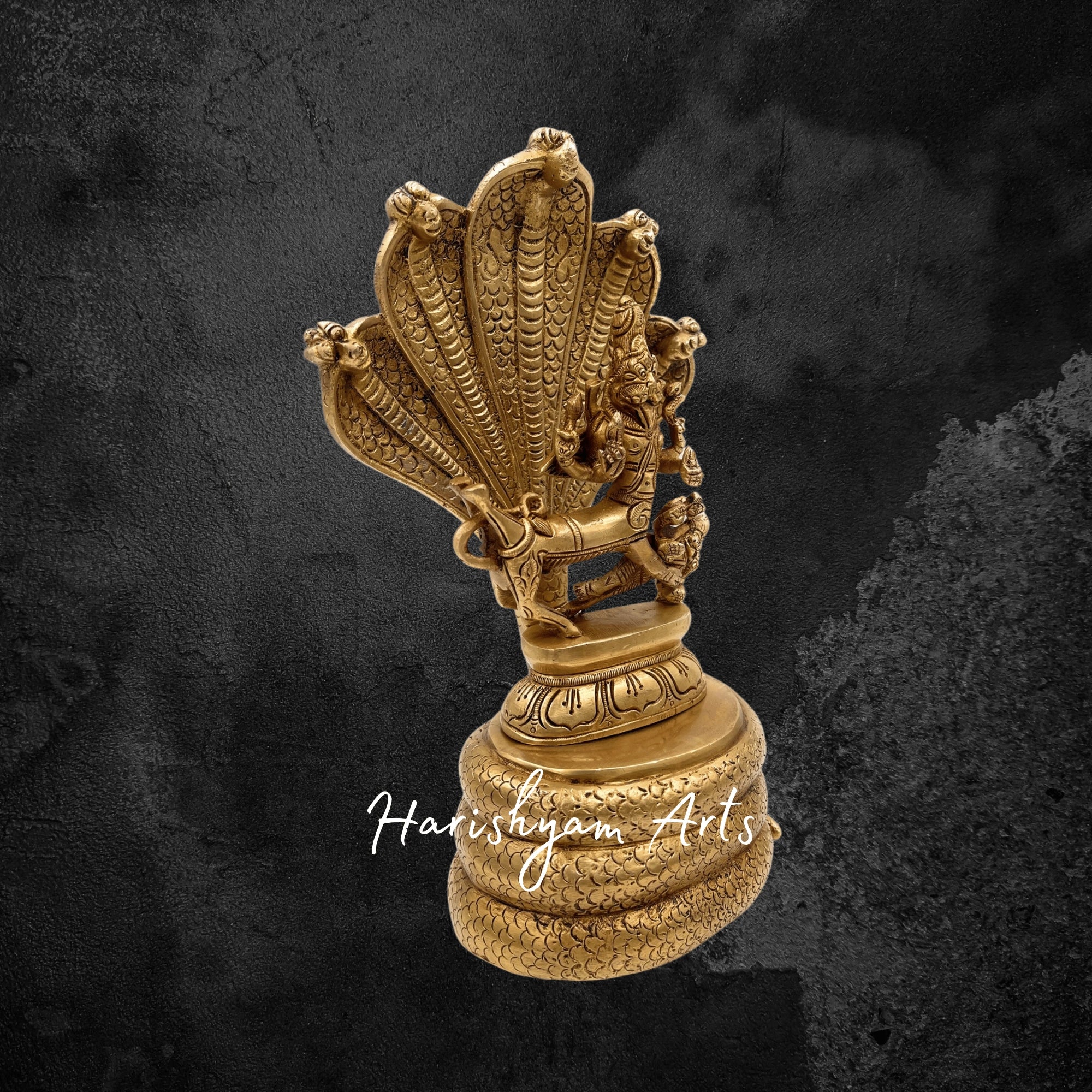 11" Brass Sharabha Swamy Statue Avatar of Lord Shiva for Pooja and Vastu1