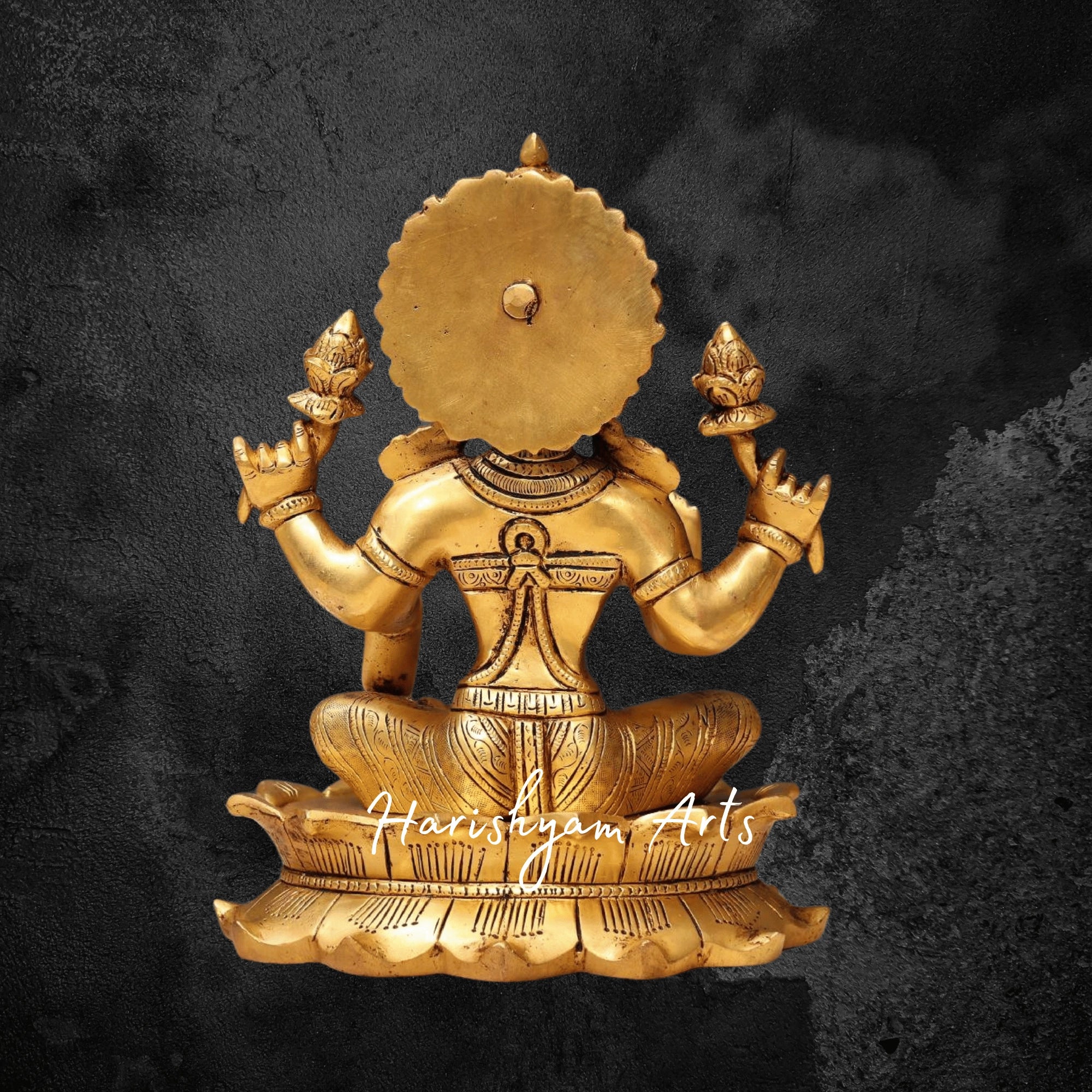 11" Elegant Brass Laxmi Idol Beautiful Statue for Home and Decor