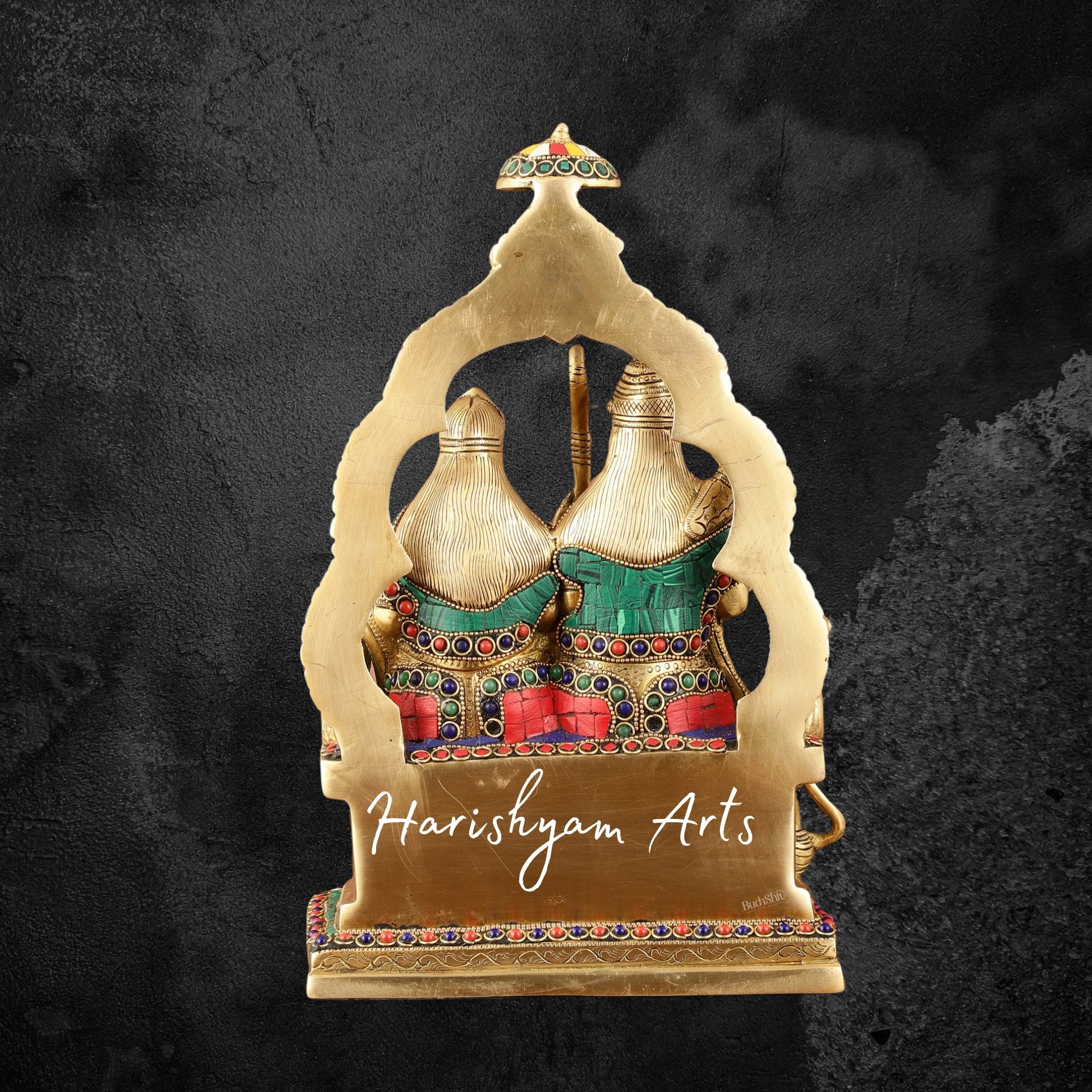 11" Handcrafted Brass Ram Darbar Idol with Intricate Detailing