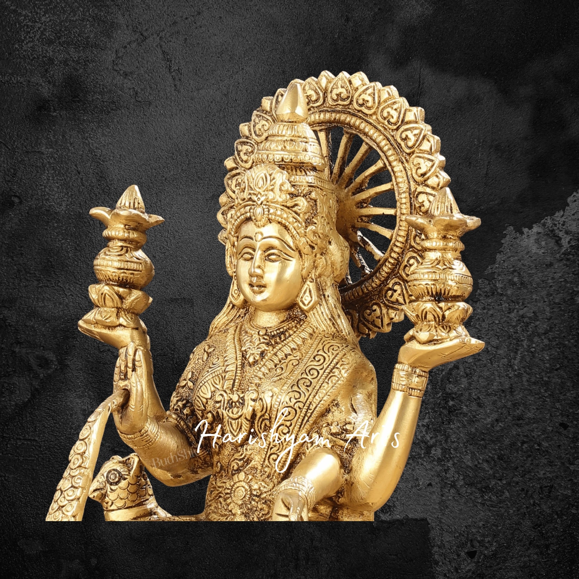 11" Laxmi Ganesh Brass Statue for Pooja Room and Festive Decor1