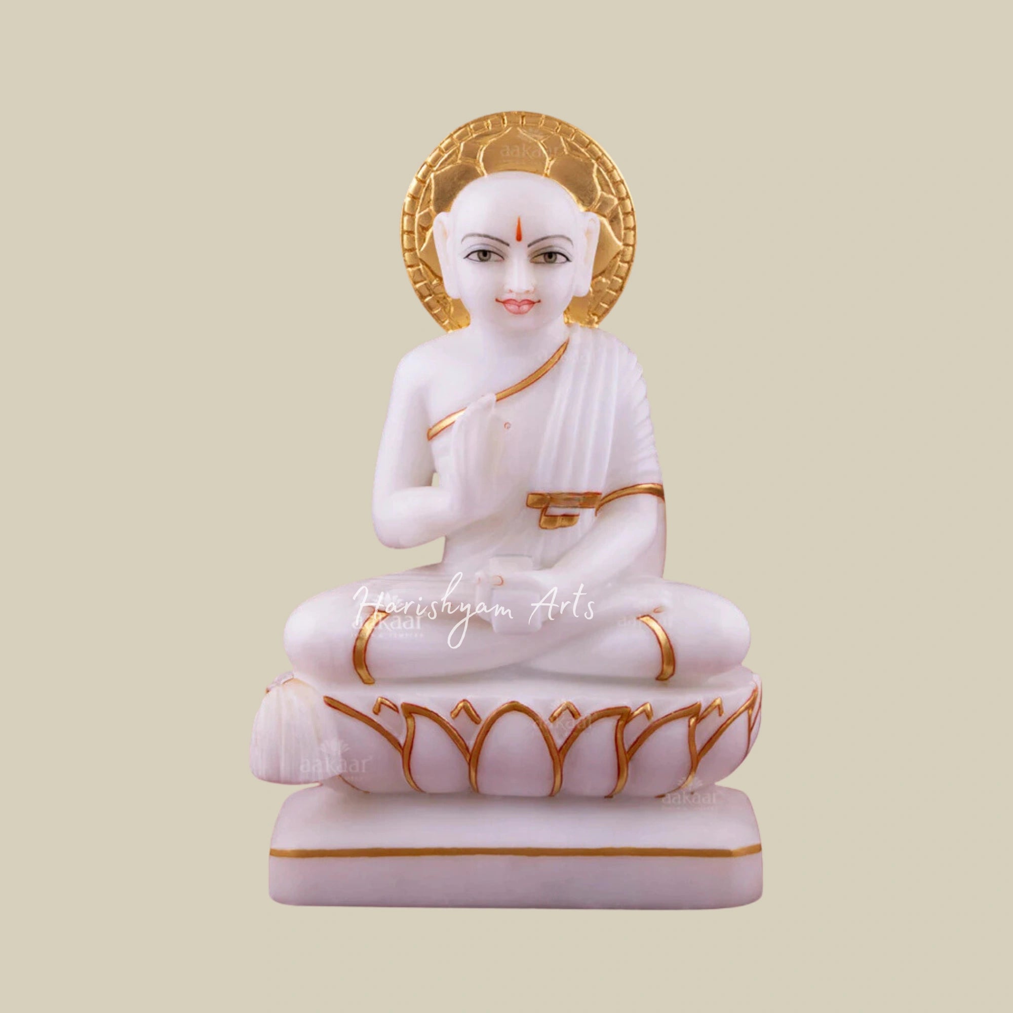 11" Marble Gautam Swami Idol for Jain Temples