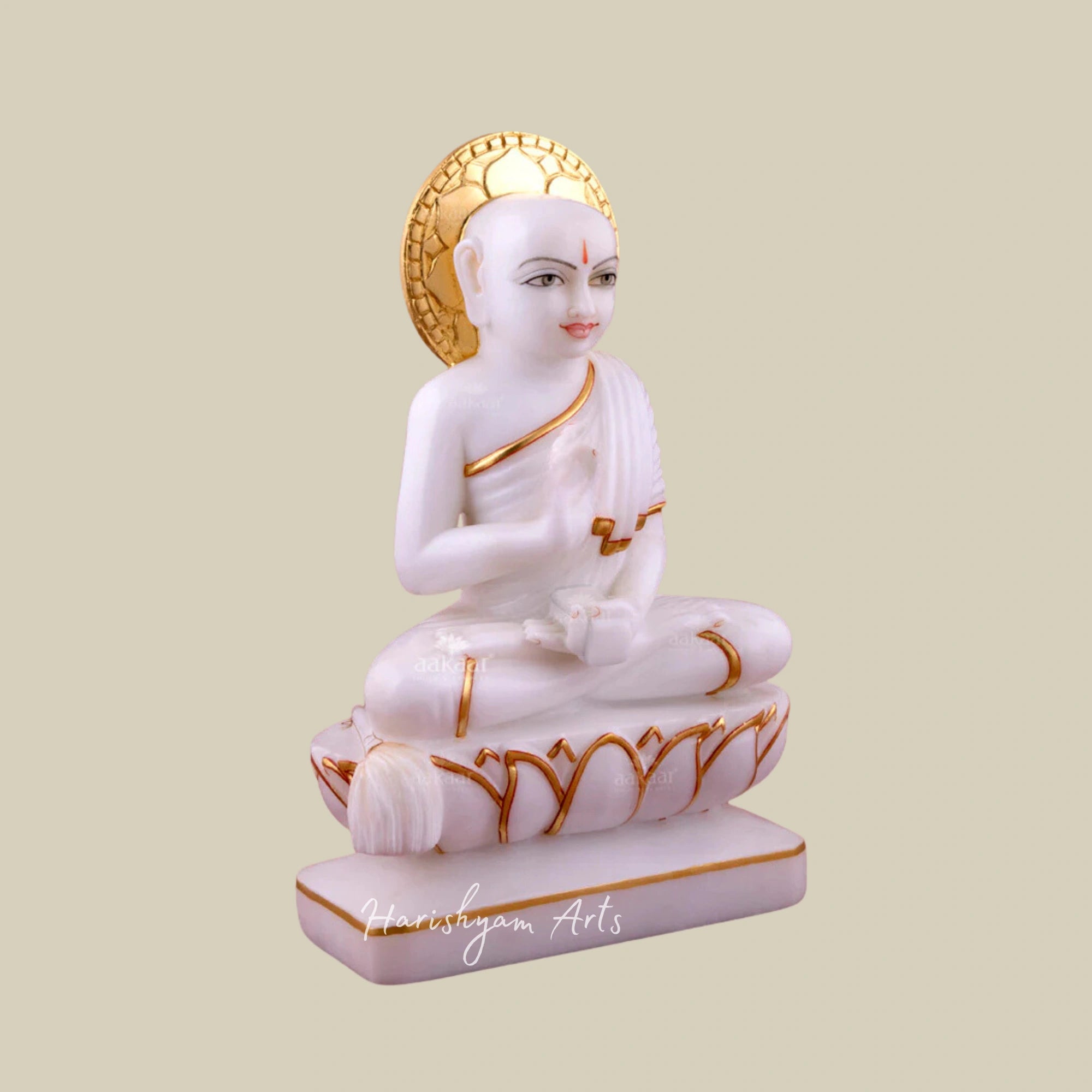 11" Marble Gautam Swami Idol for Jain Temples