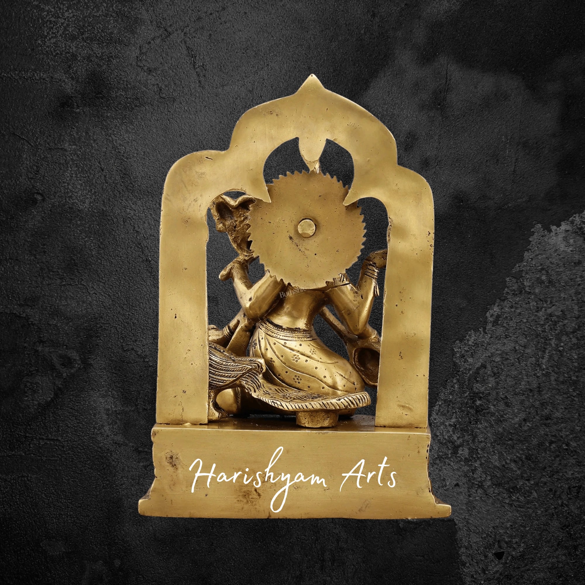 11" Sacred Brass Idol of Maa Saraswati for Puja Room and Educational Success