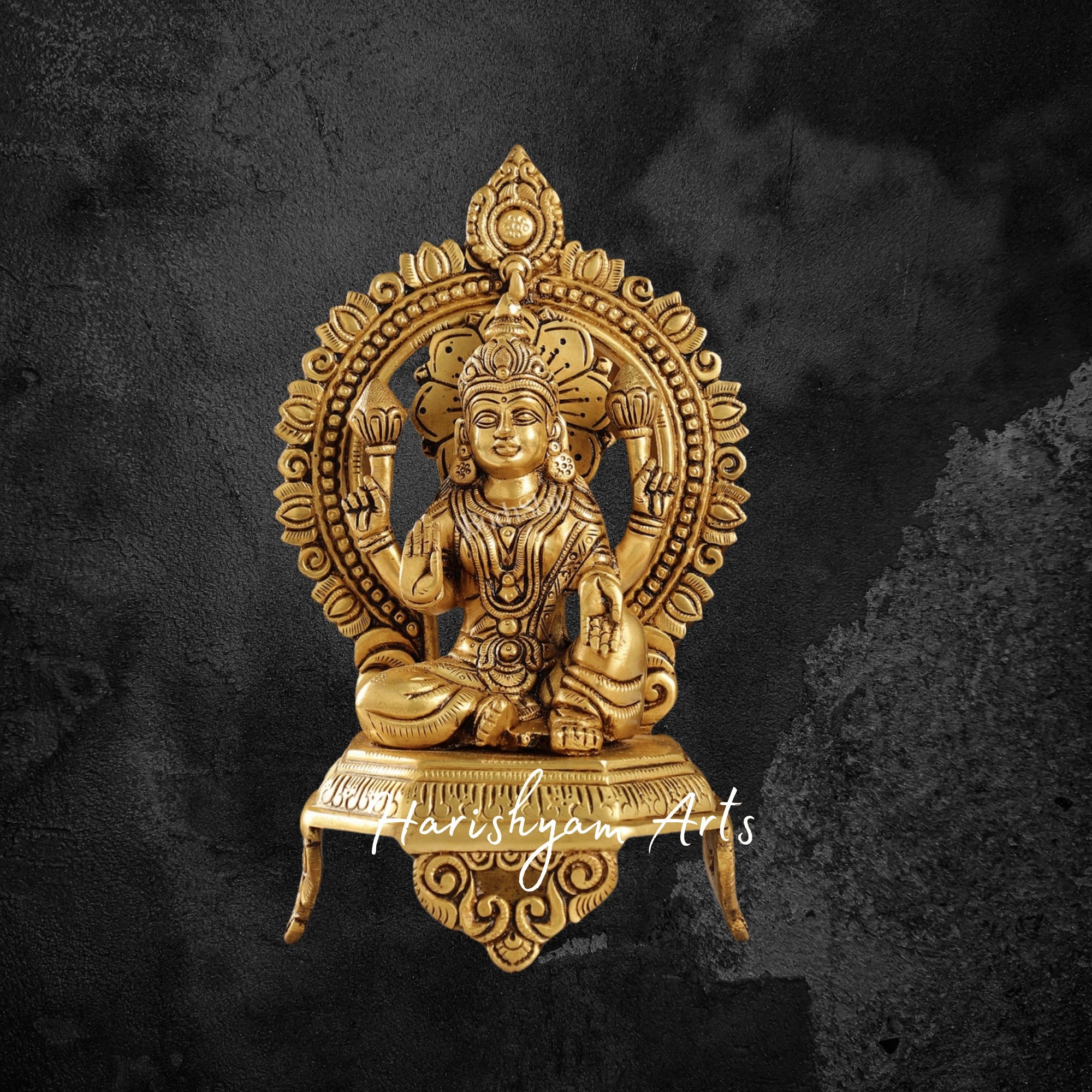 11" Traditional Brass Lakshmi Statue for Gift and Devotional Spaces