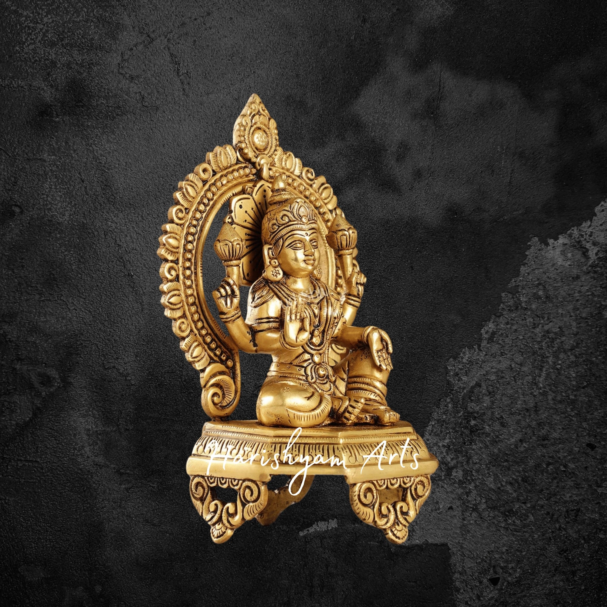 11" Traditional Brass Lakshmi Statue for Gift and Devotional Spaces