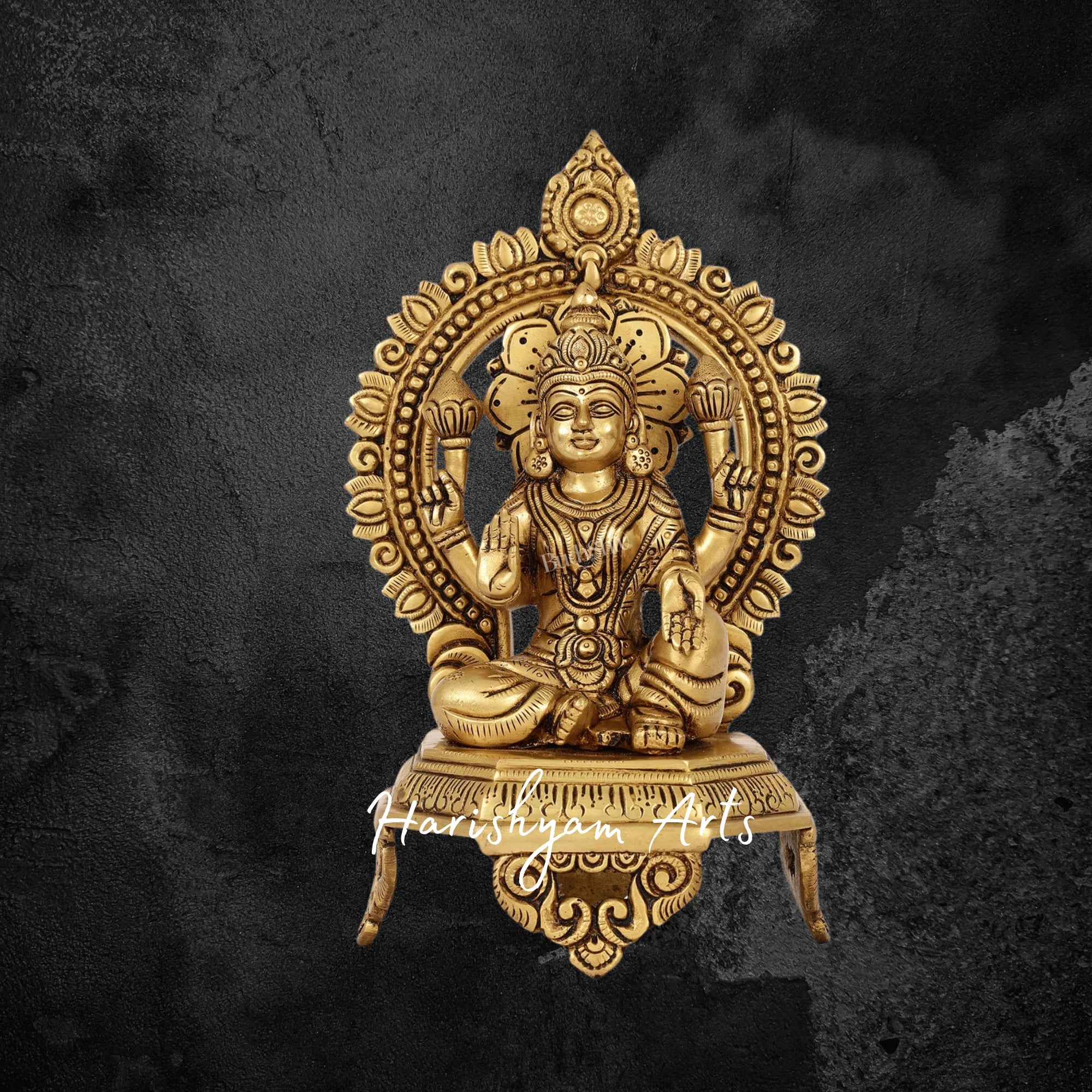 11" Traditional Brass Lakshmi Statue for Gift and Devotional Spaces
