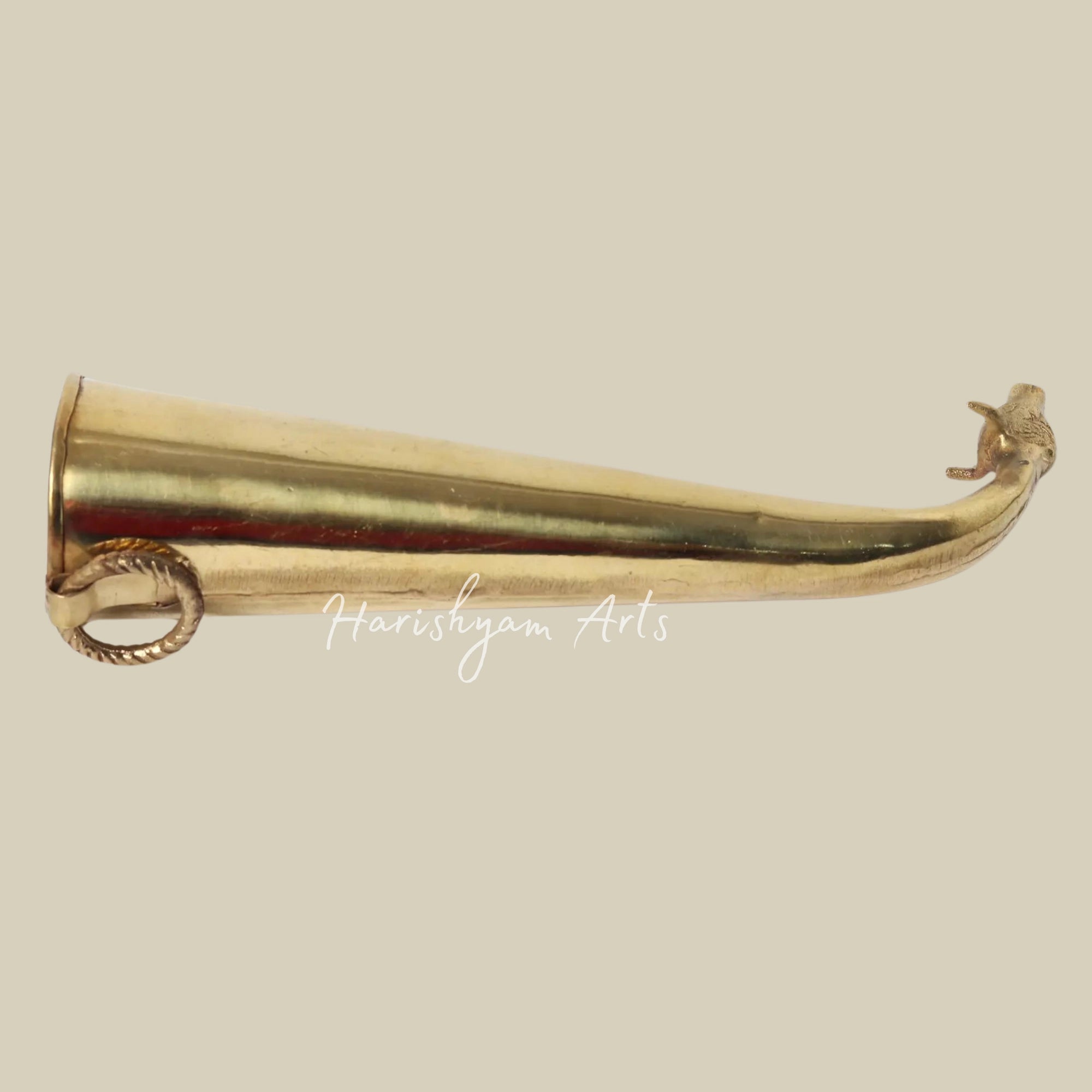 11" Brass Nandi Horn for Shiva Linga Abhisheka | Gaumukhi Shringi Pot2