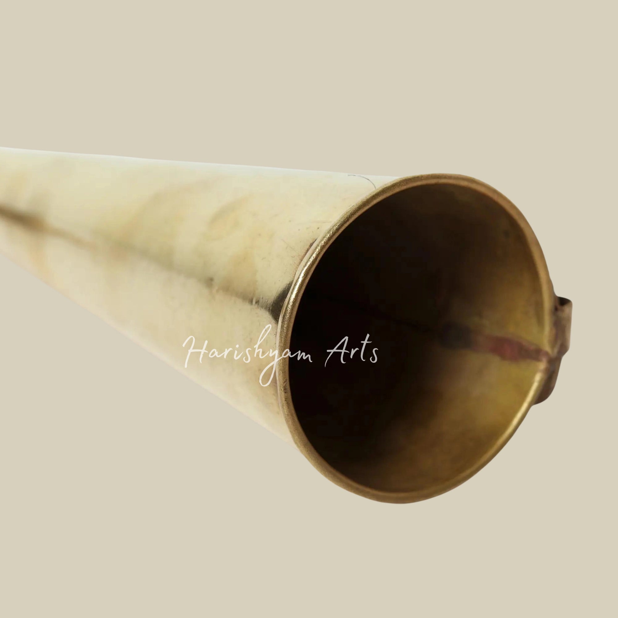 11" Brass Nandi Horn for Shiva Linga Abhisheka | Gaumukhi Shringi Pot3
