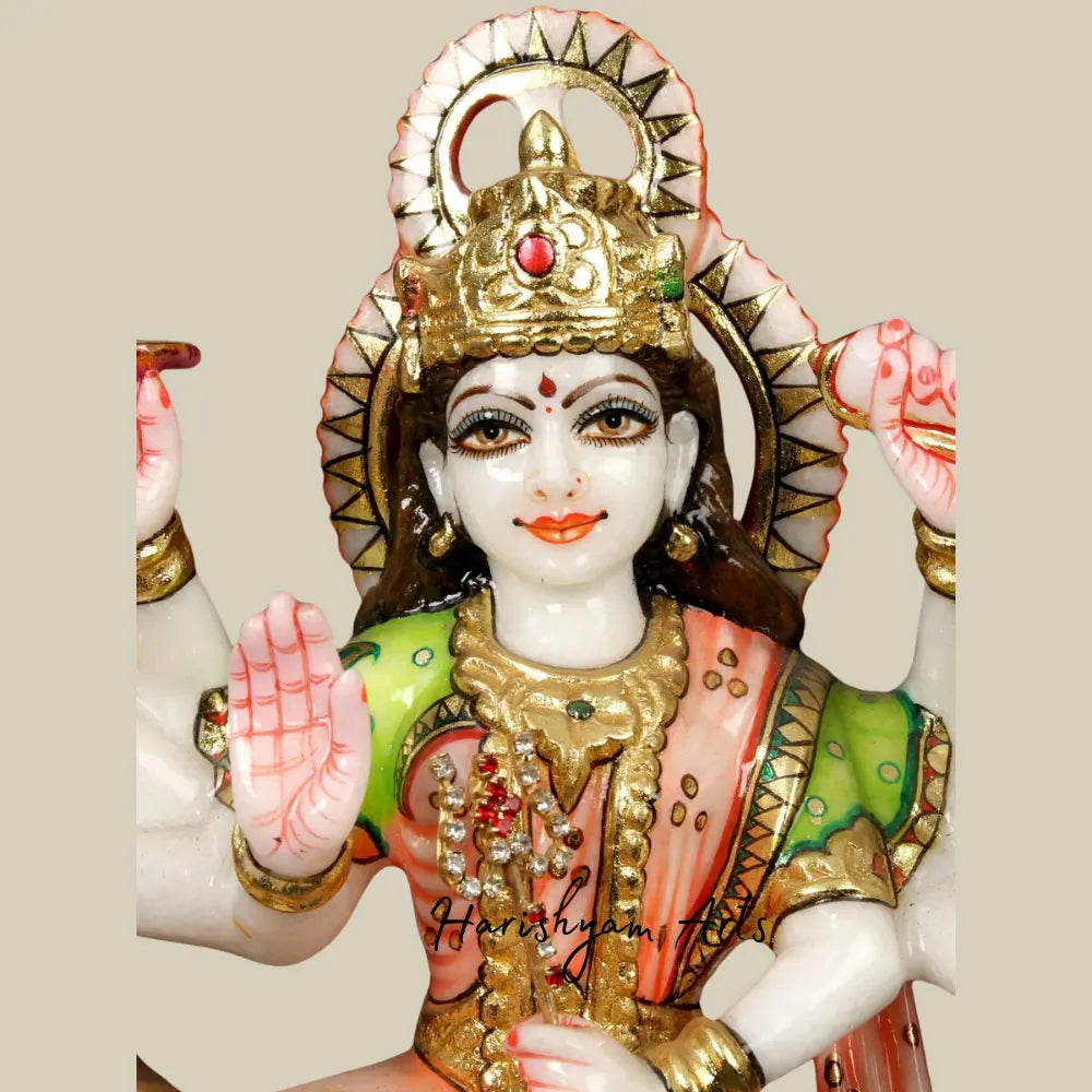 12" Goddess Devi Durga Marble Statue