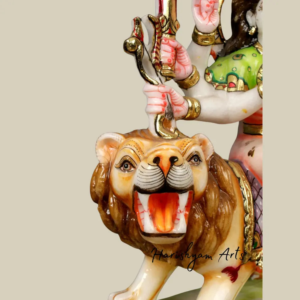 12" Goddess Devi Durga Marble Statue