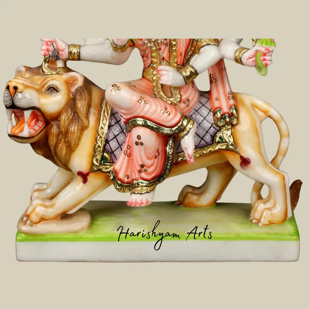12" Goddess Devi Durga Marble Statue