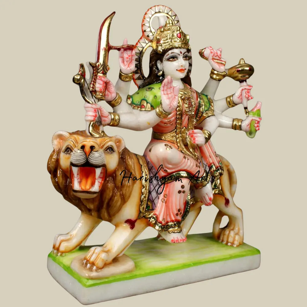12" Goddess Devi Durga Marble Statue