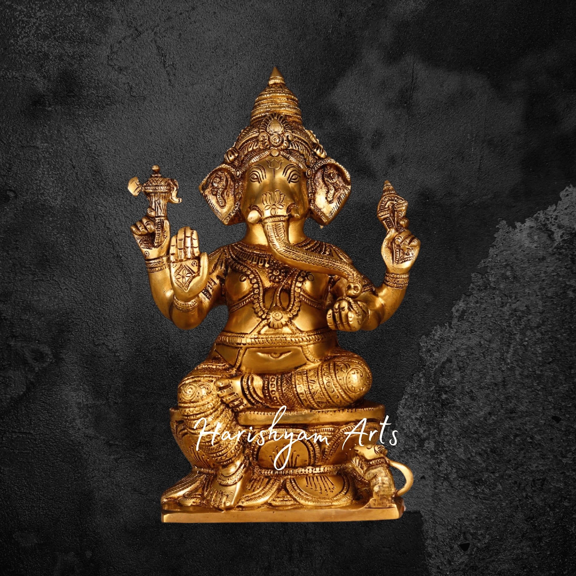 12" Brass Laxmi Ganesh Idol3