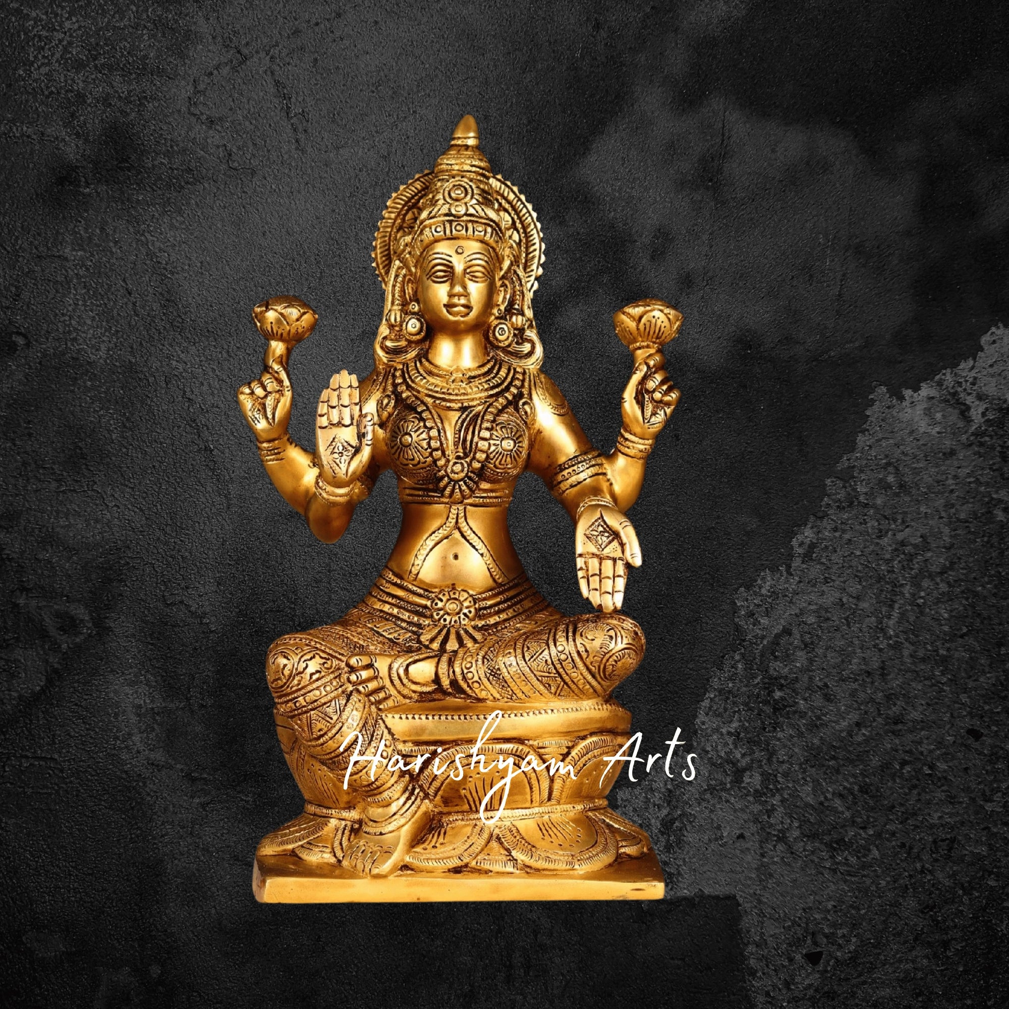 12" Brass Laxmi Ganesh Idol4