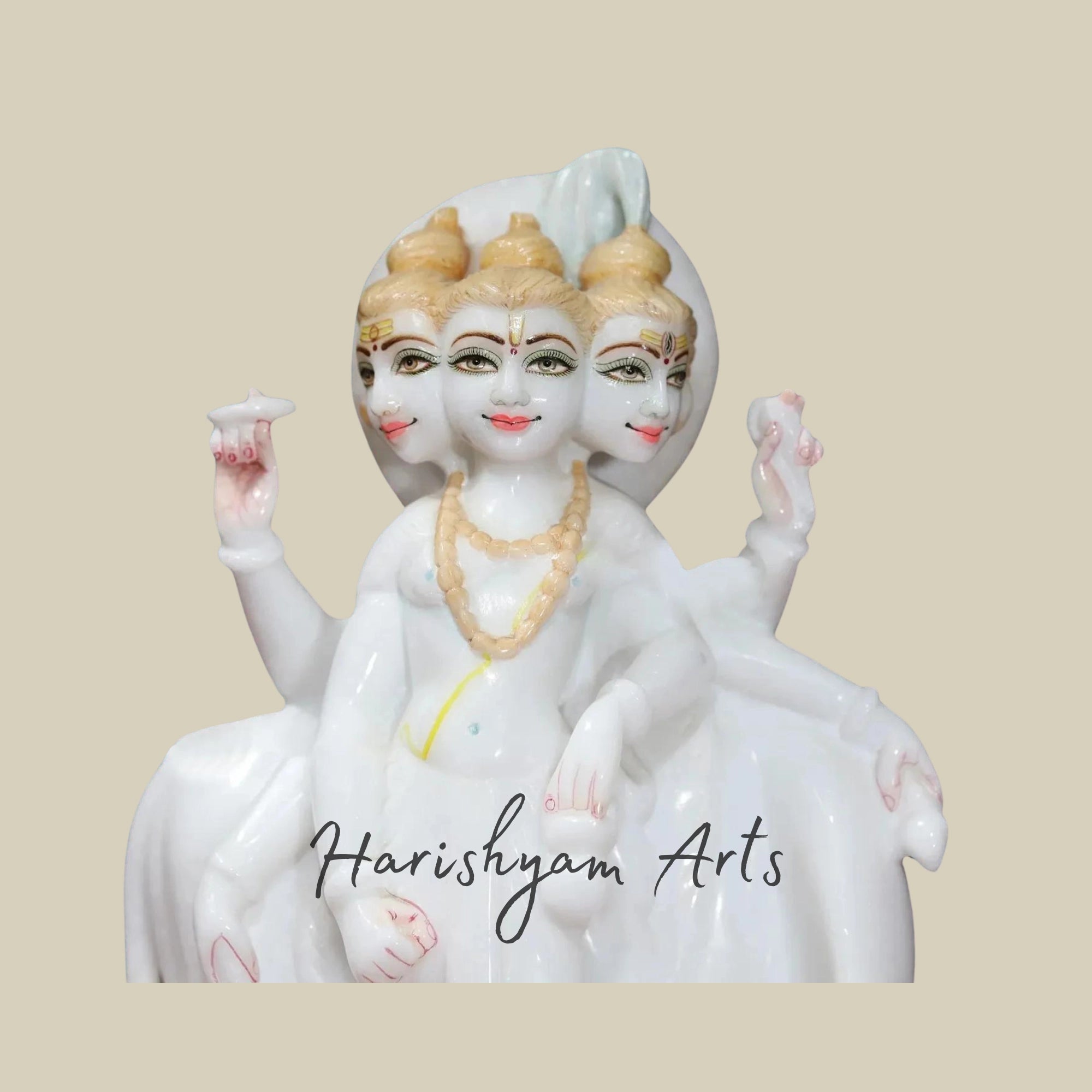 12" Dattatreya Marble Murti1