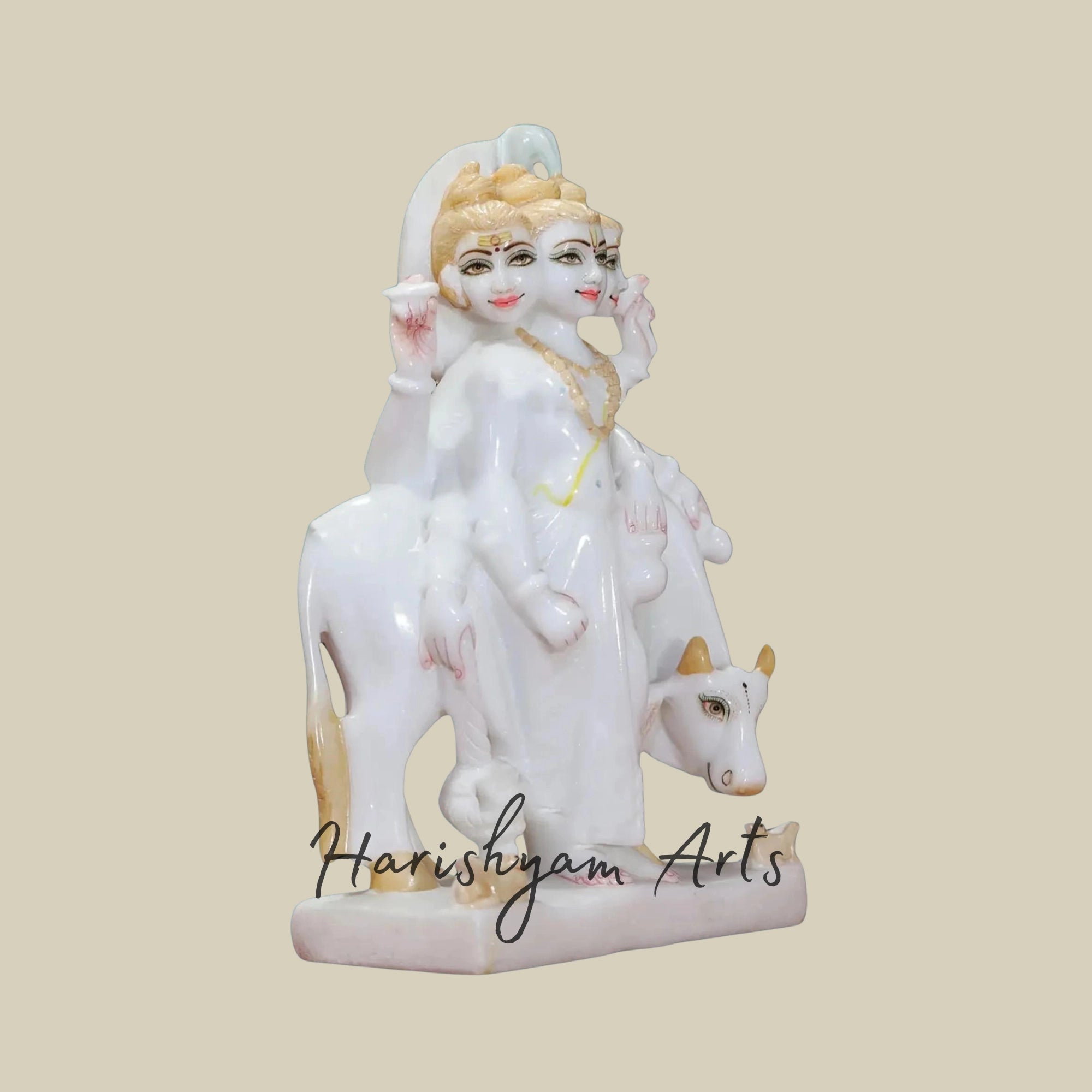 12" Dattatreya Marble Murti3