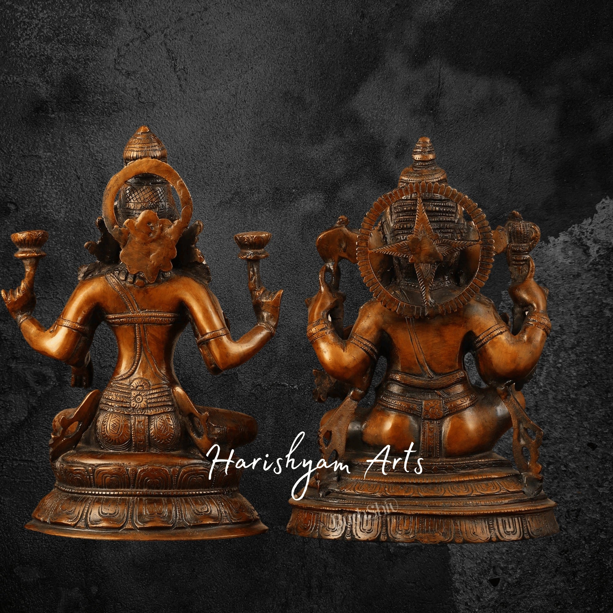 12" Lakshmi Ganesh Idol for Pooja Room and Meditation Space3