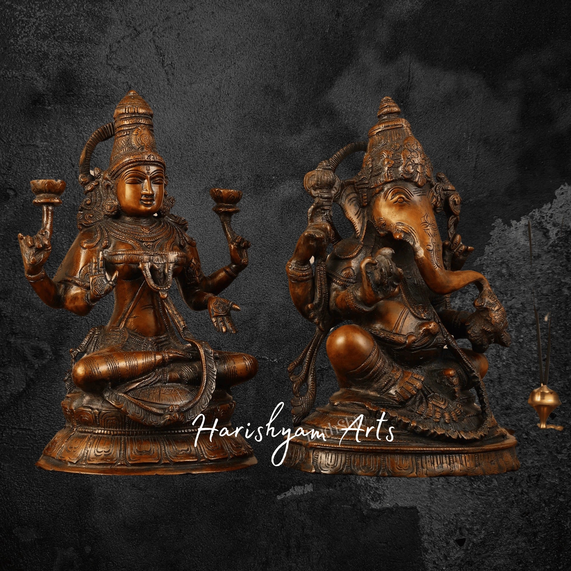 12" Lakshmi Ganesh Idol for Pooja Room and Meditation Space5