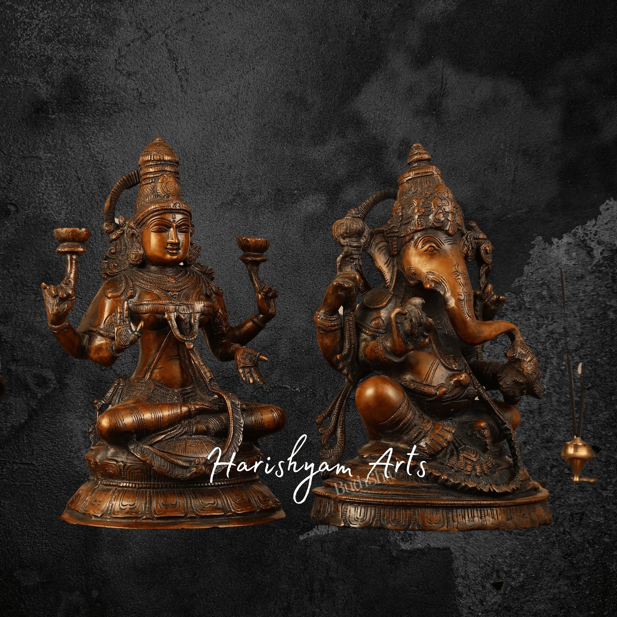 12" Lakshmi Ganesh Idol for Pooja Room ad Meditation Space6