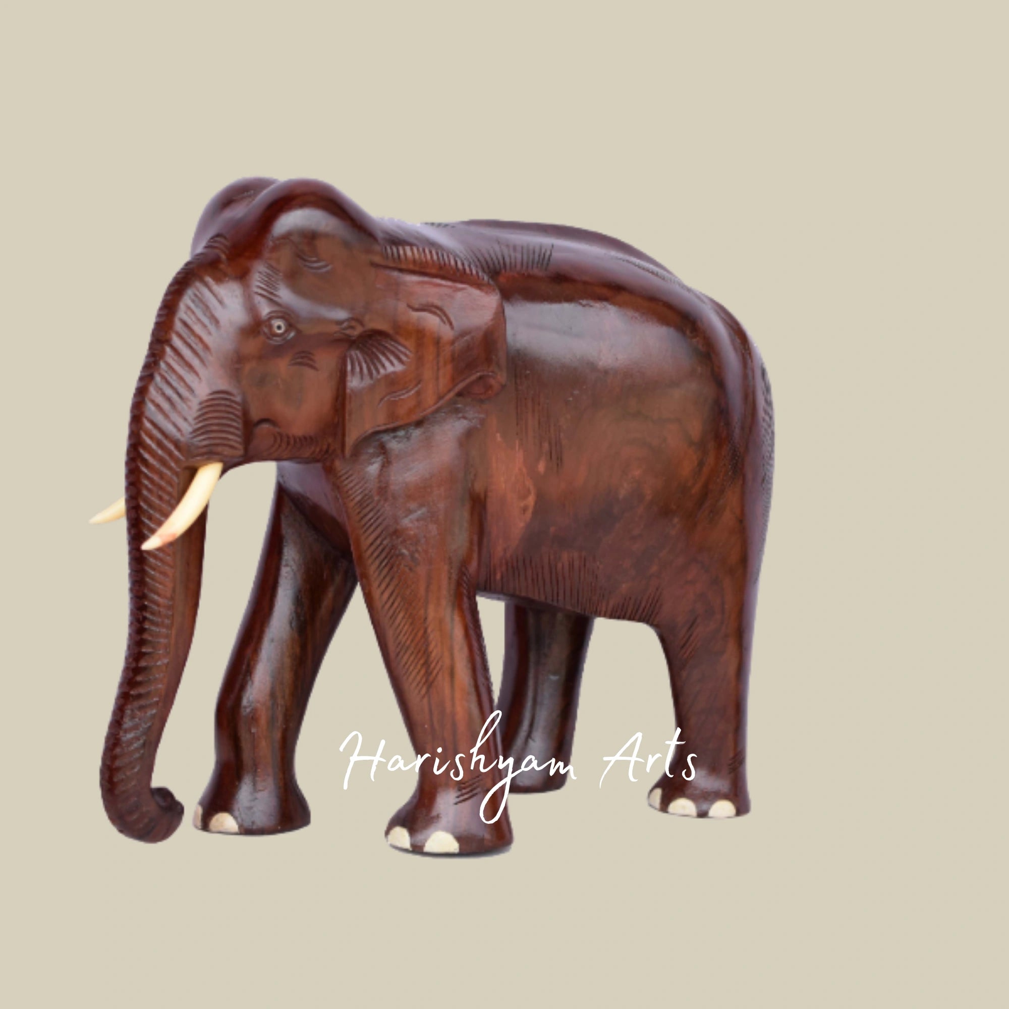 12" Premium Rosewood Elephant Figurine1