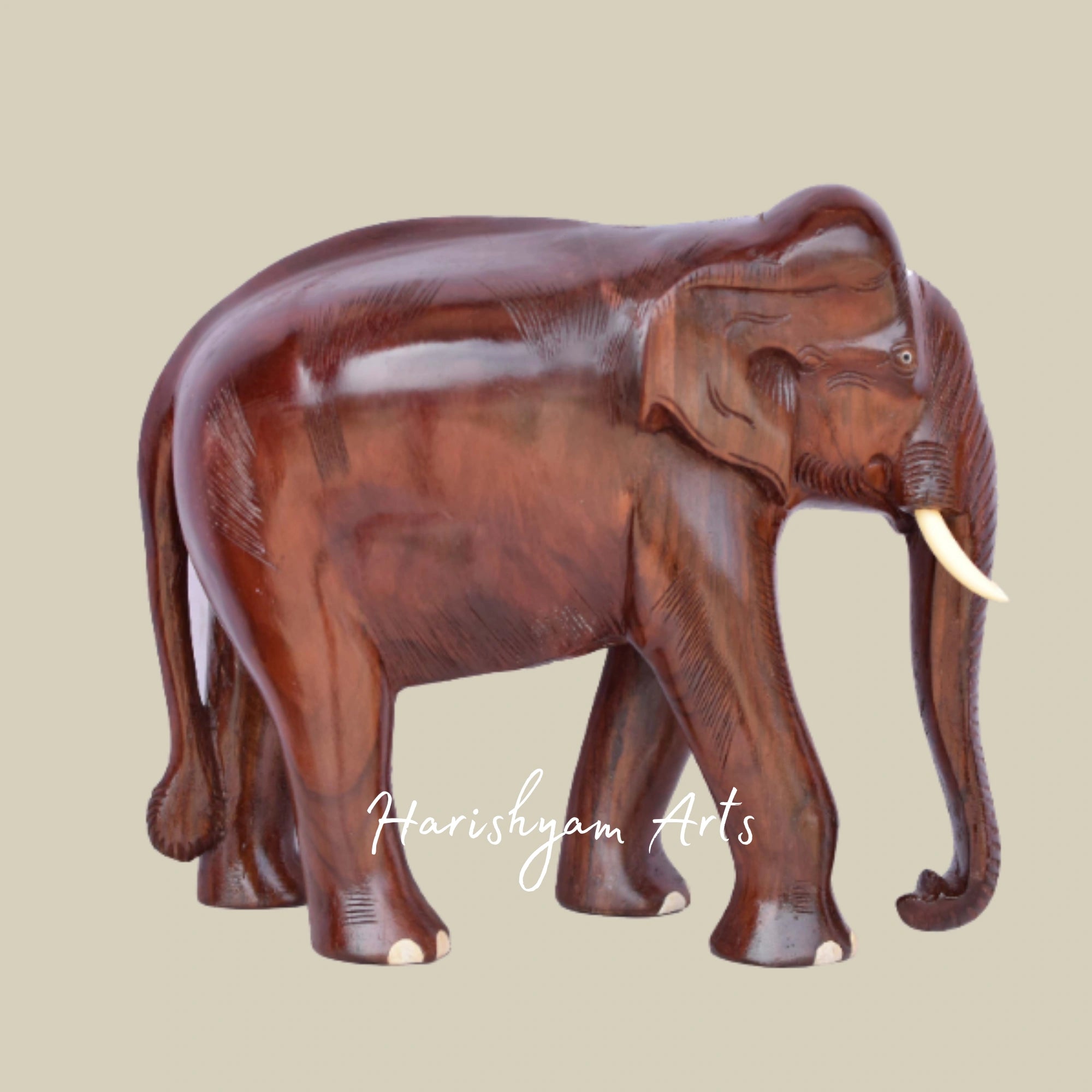 12" Premium Rosewood Elephant Figurine2