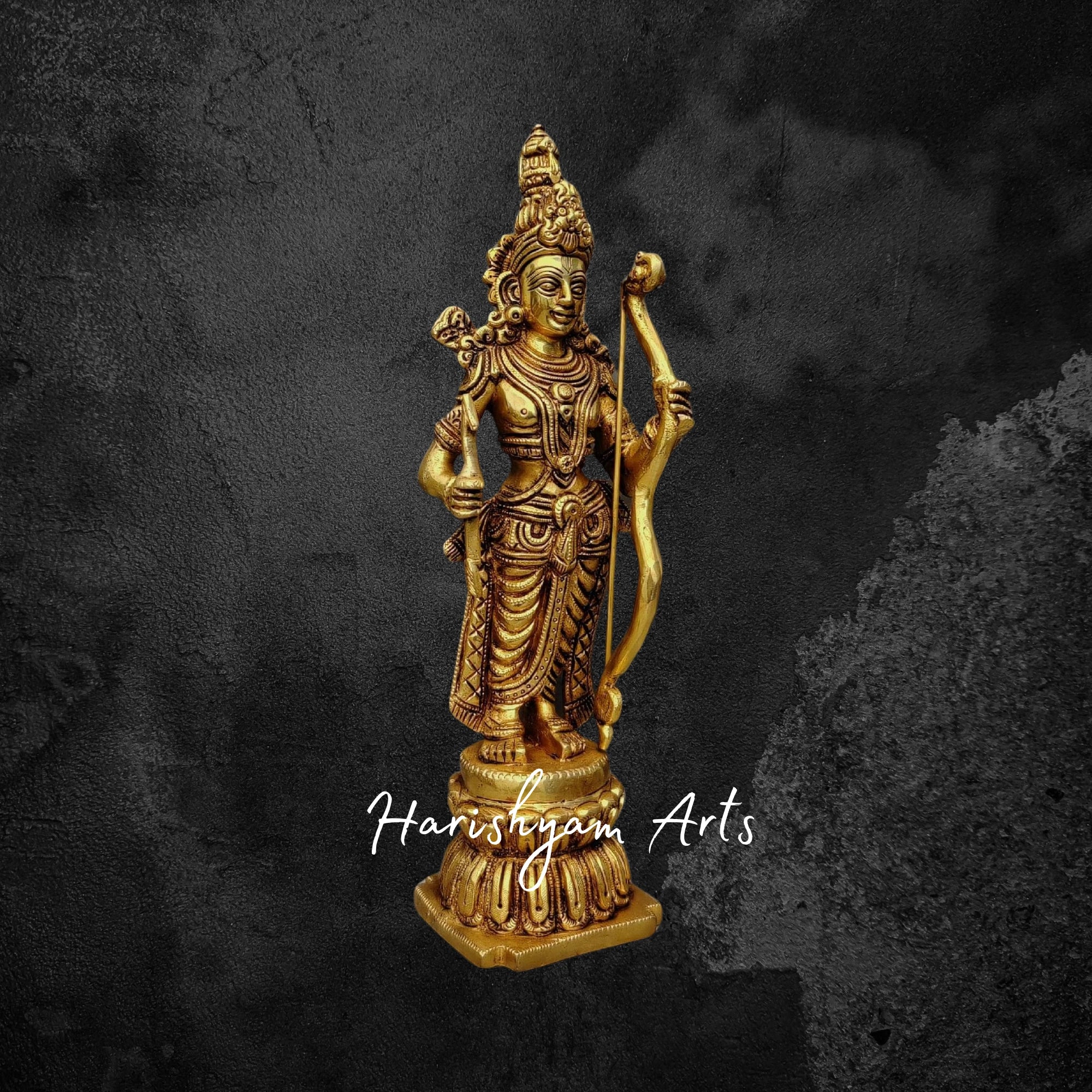 12" Ram Darbar Brass Idol with Hanuman Symbol of Devotion
