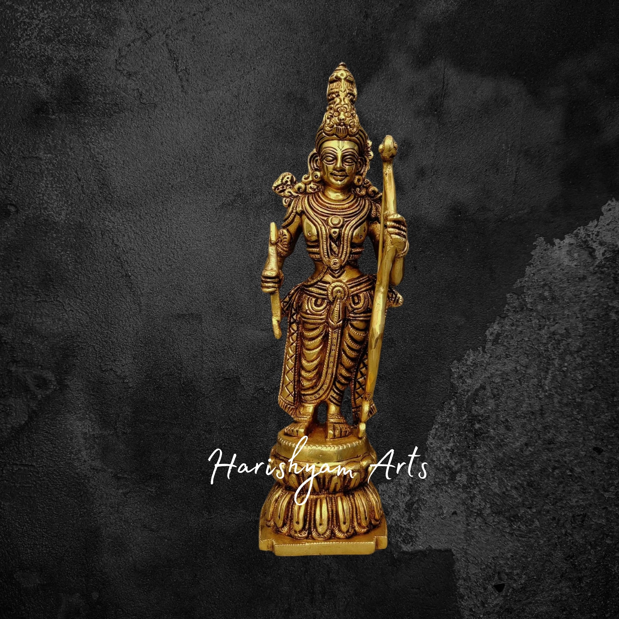 12" Ram Darbar Brass Idol with Hanuman Symbol of Devotion