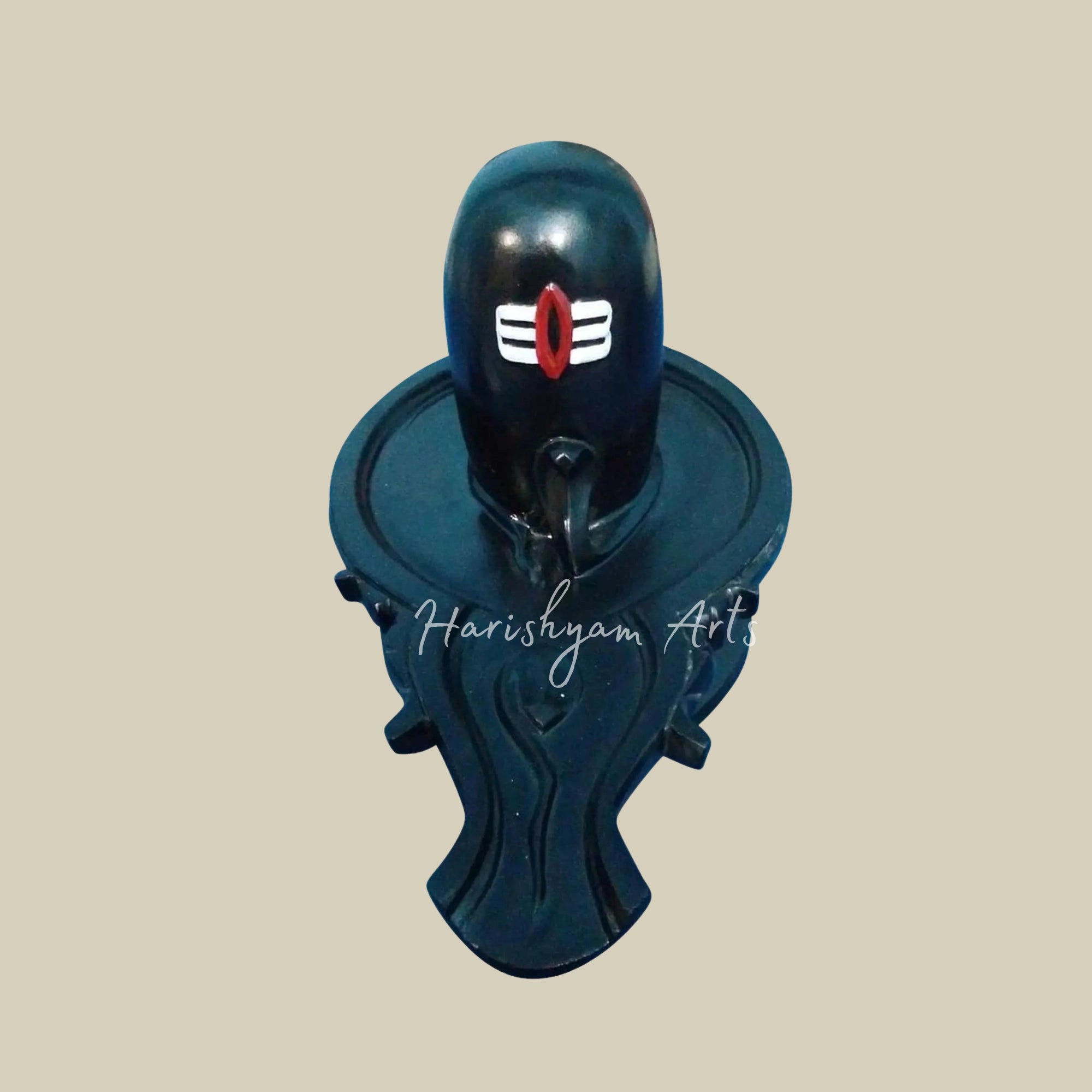 12 inches Black Marble Shivling