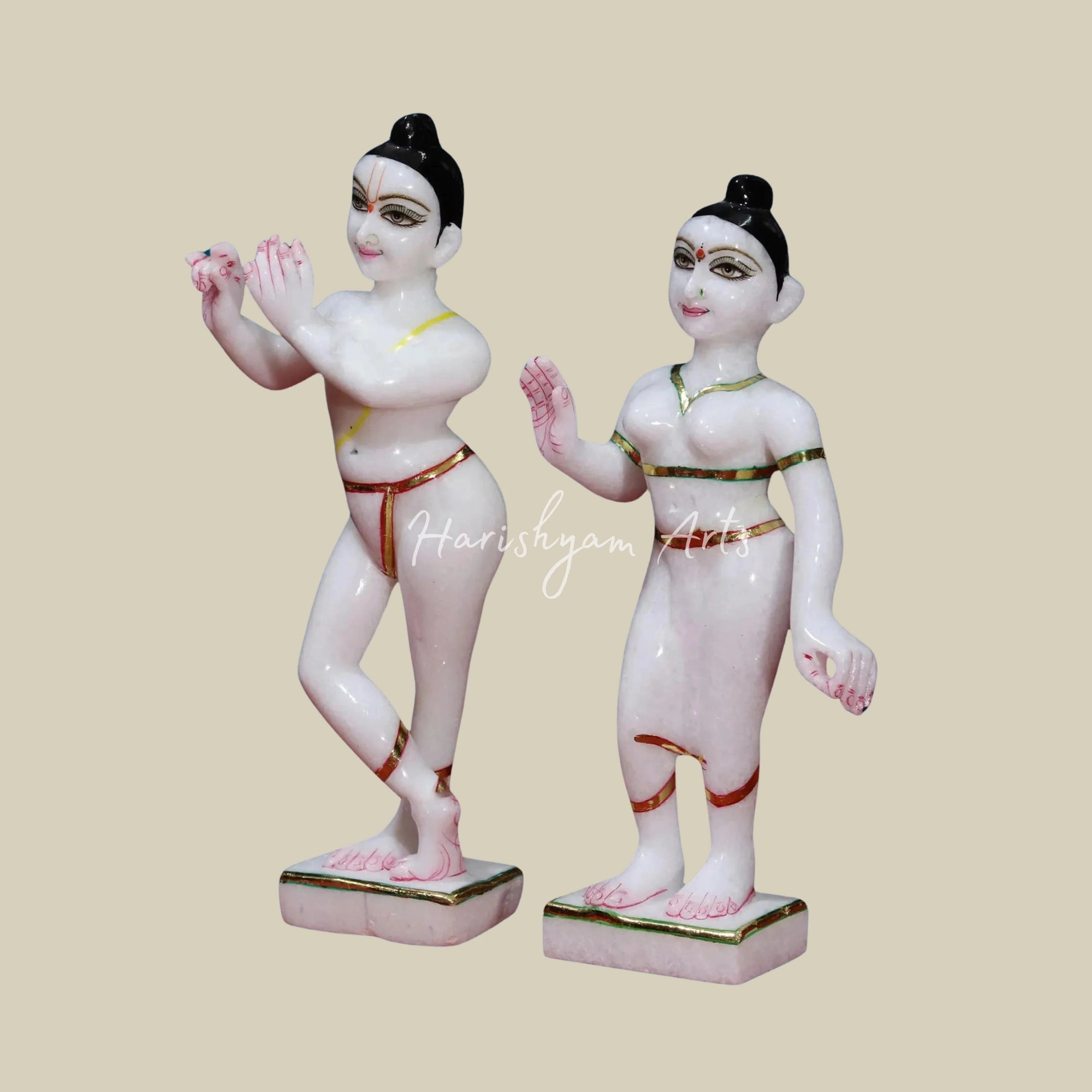12" Iskcon Radha Krishna Marble Deities3