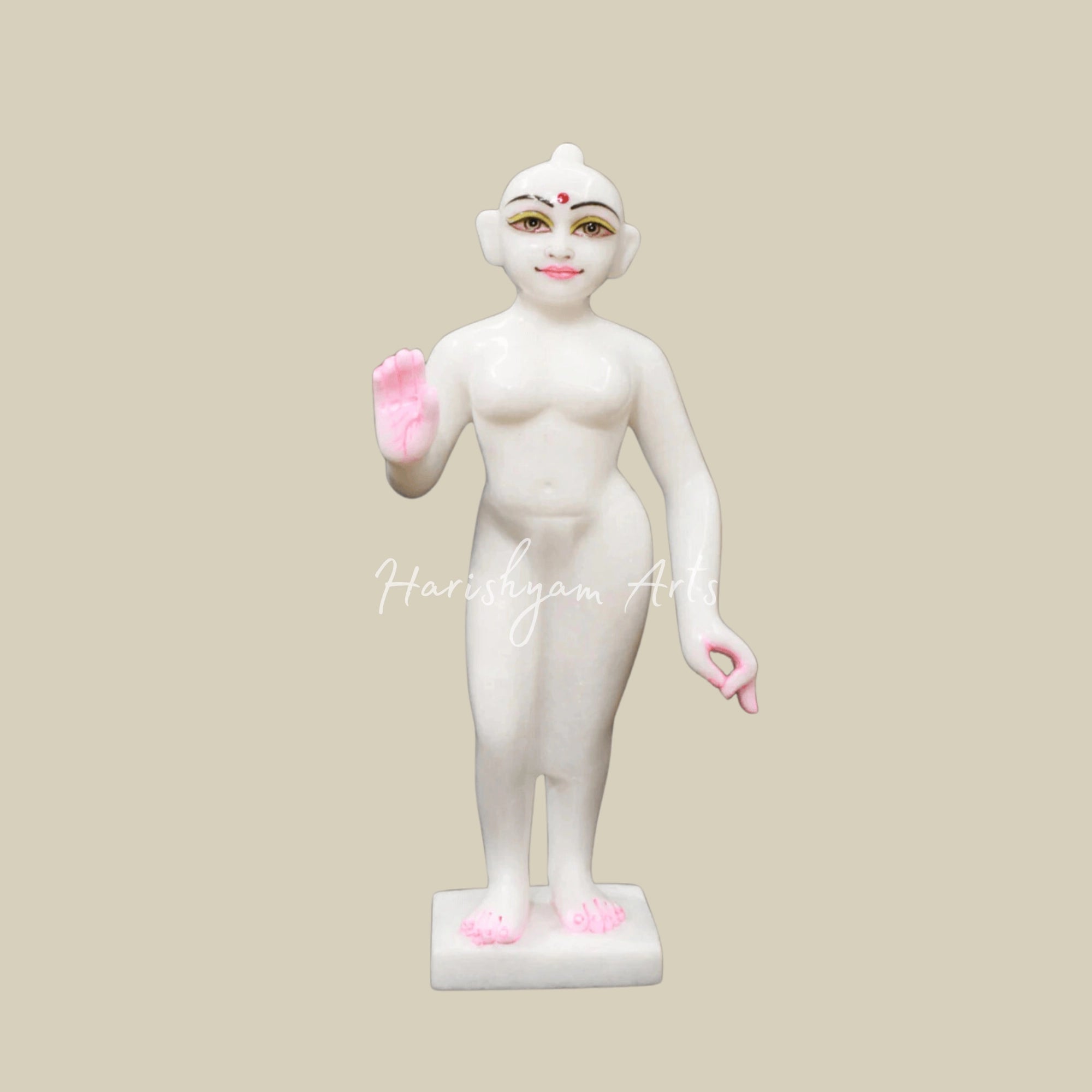 12" Marble Iskcon Radha Krishna Idol for Worship