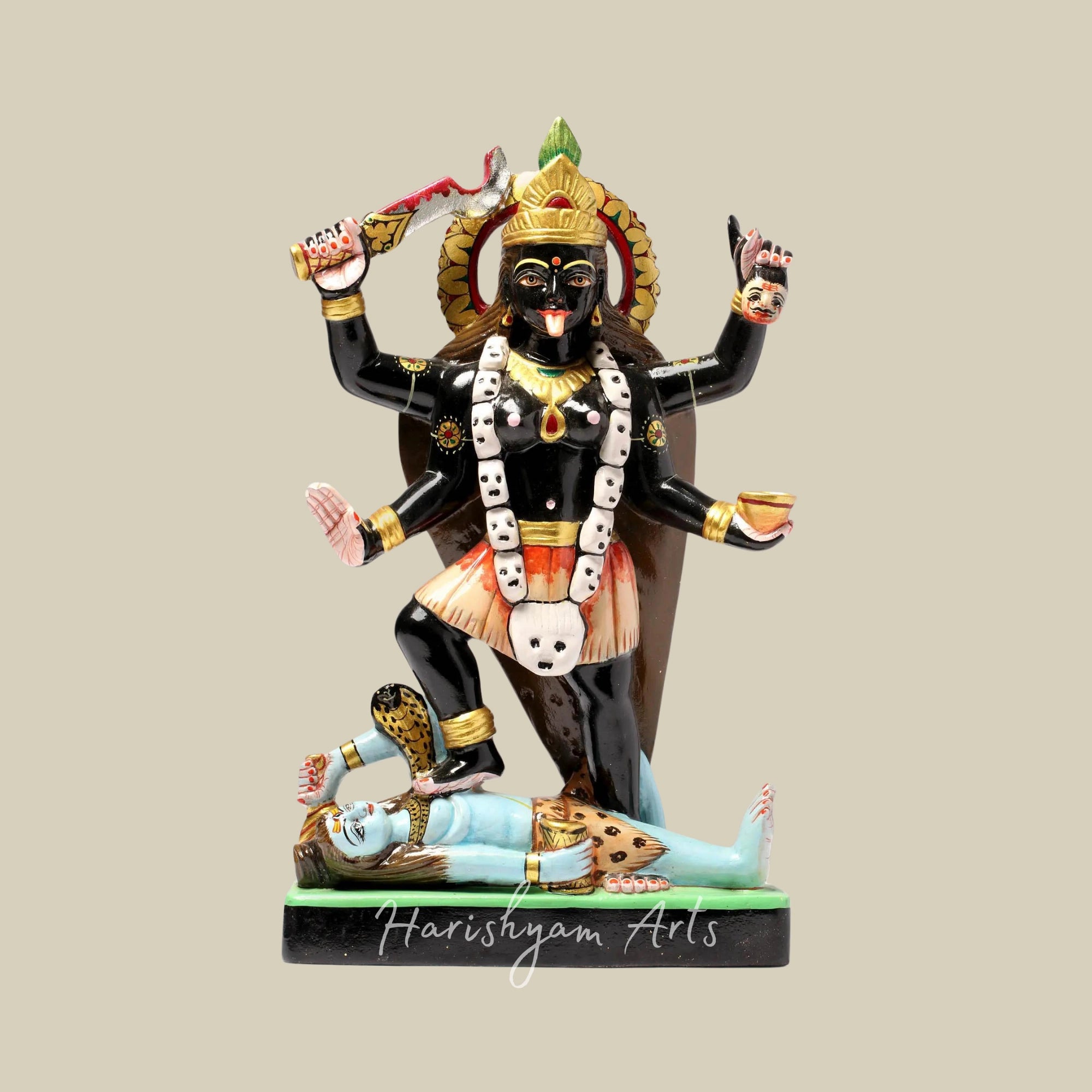 12" Marble Kali Maa Statue1