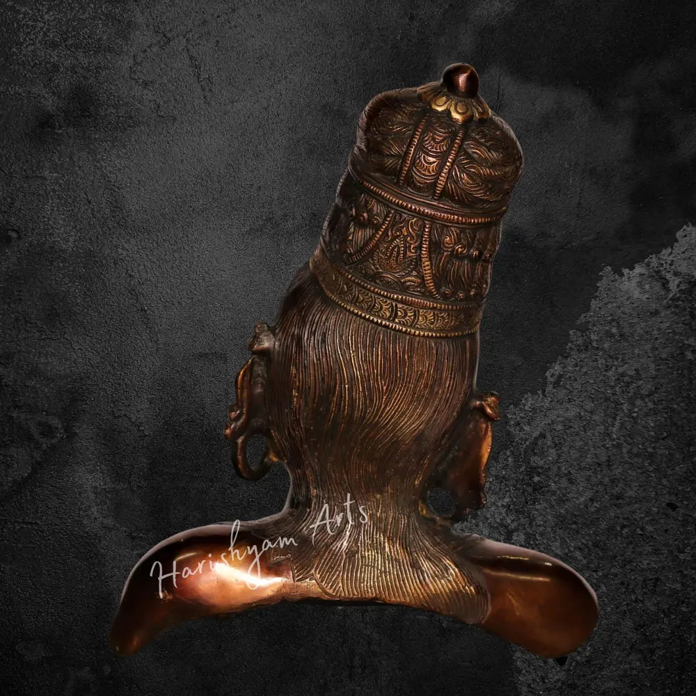 12" Brass Lady Figurine Decor Showpiece