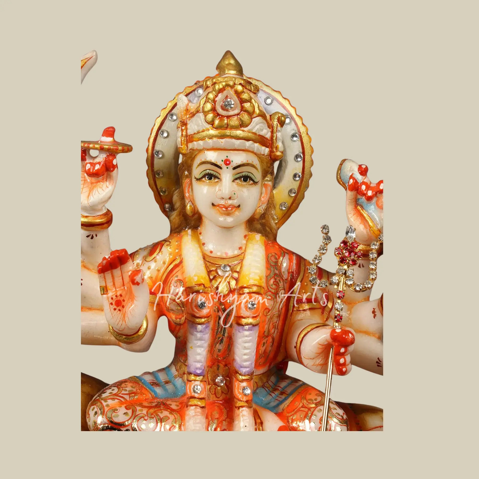 12" Durga Maa Marble Deity