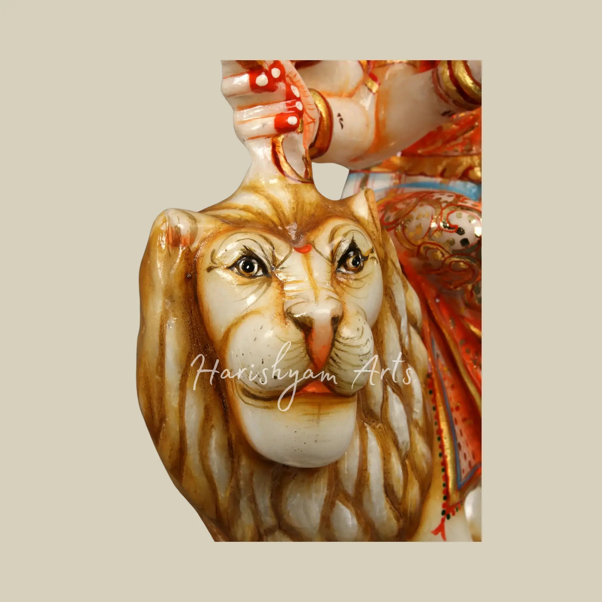 12" Durga Maa Marble Deity