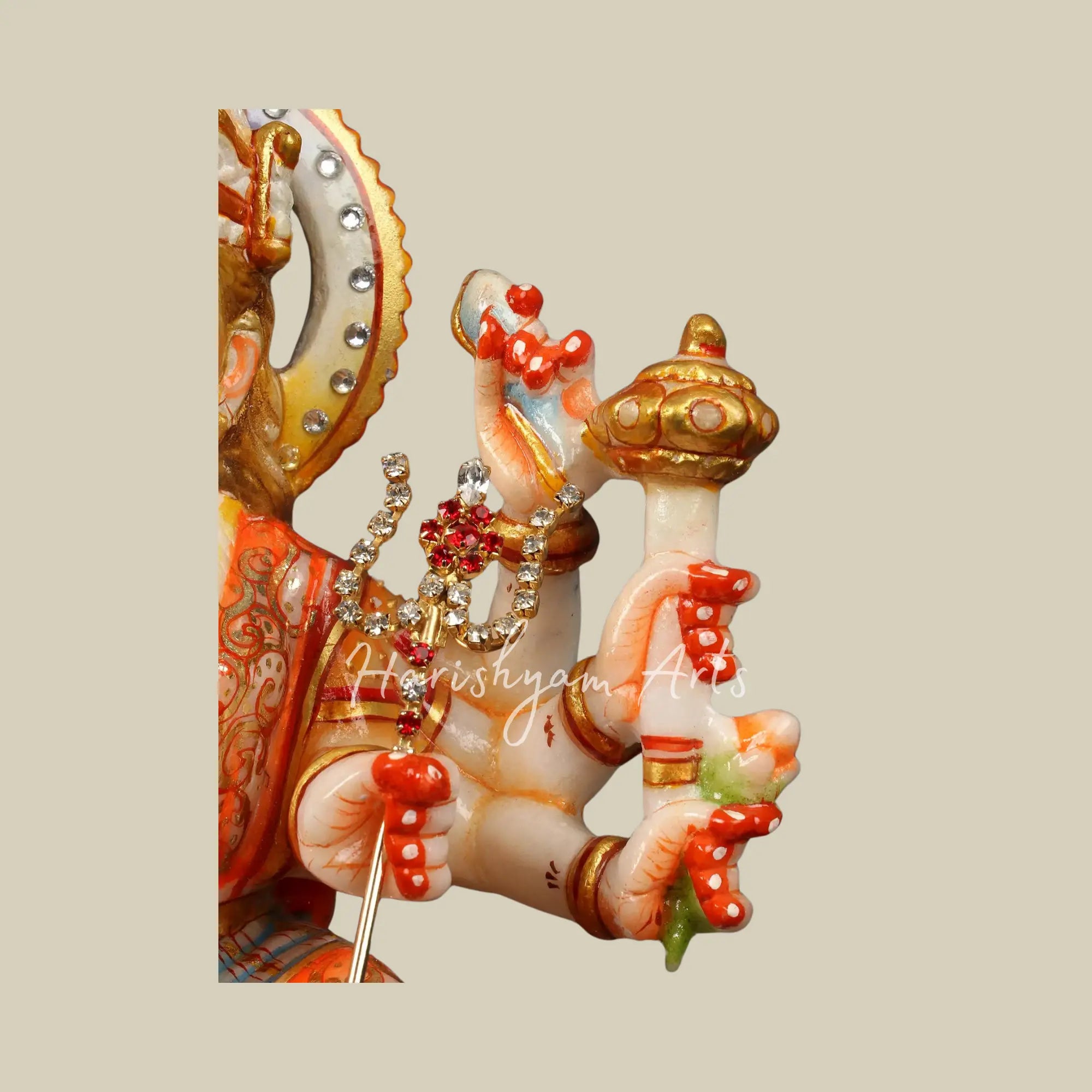12" Durga Maa Marble Deity