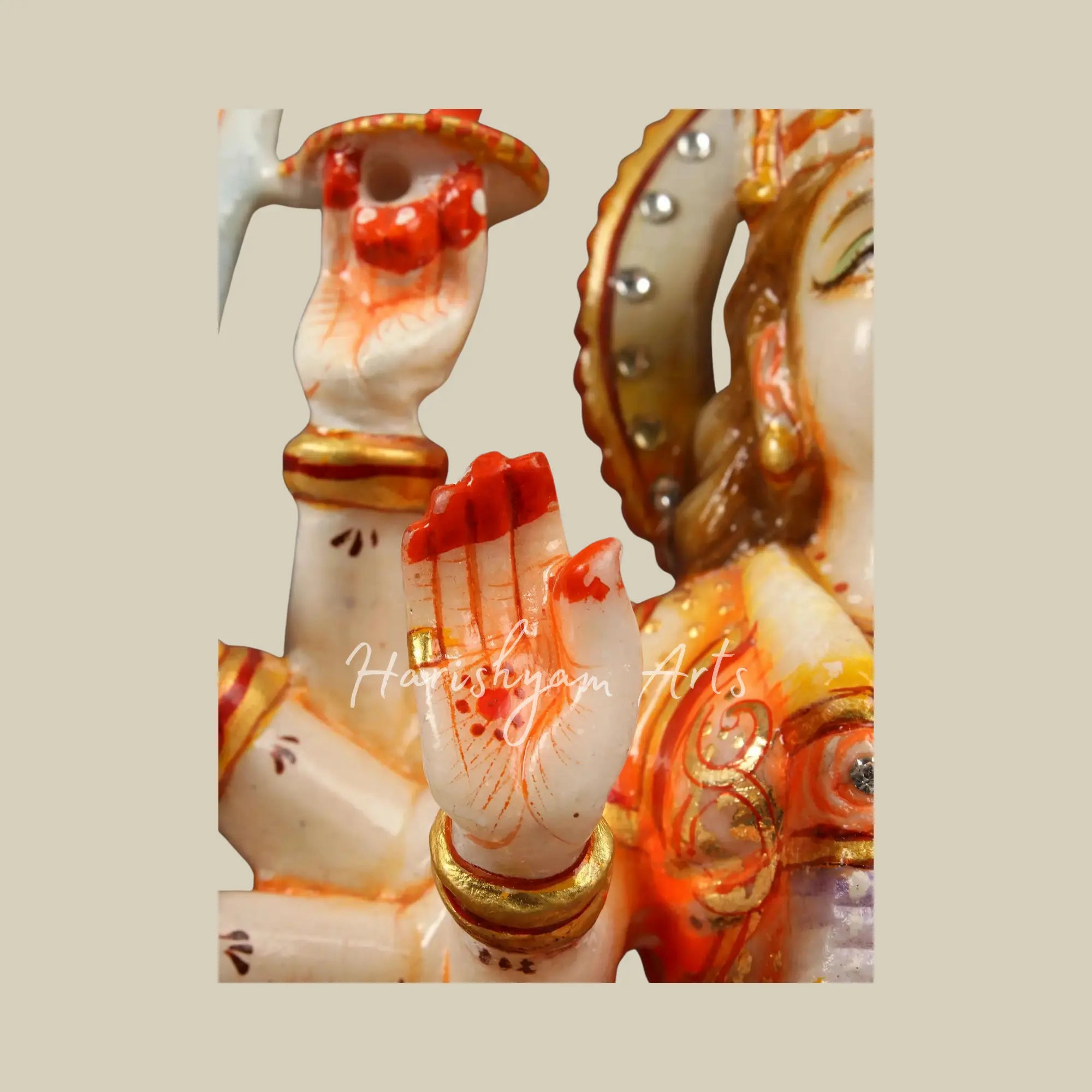 12" Durga Maa Marble Deity