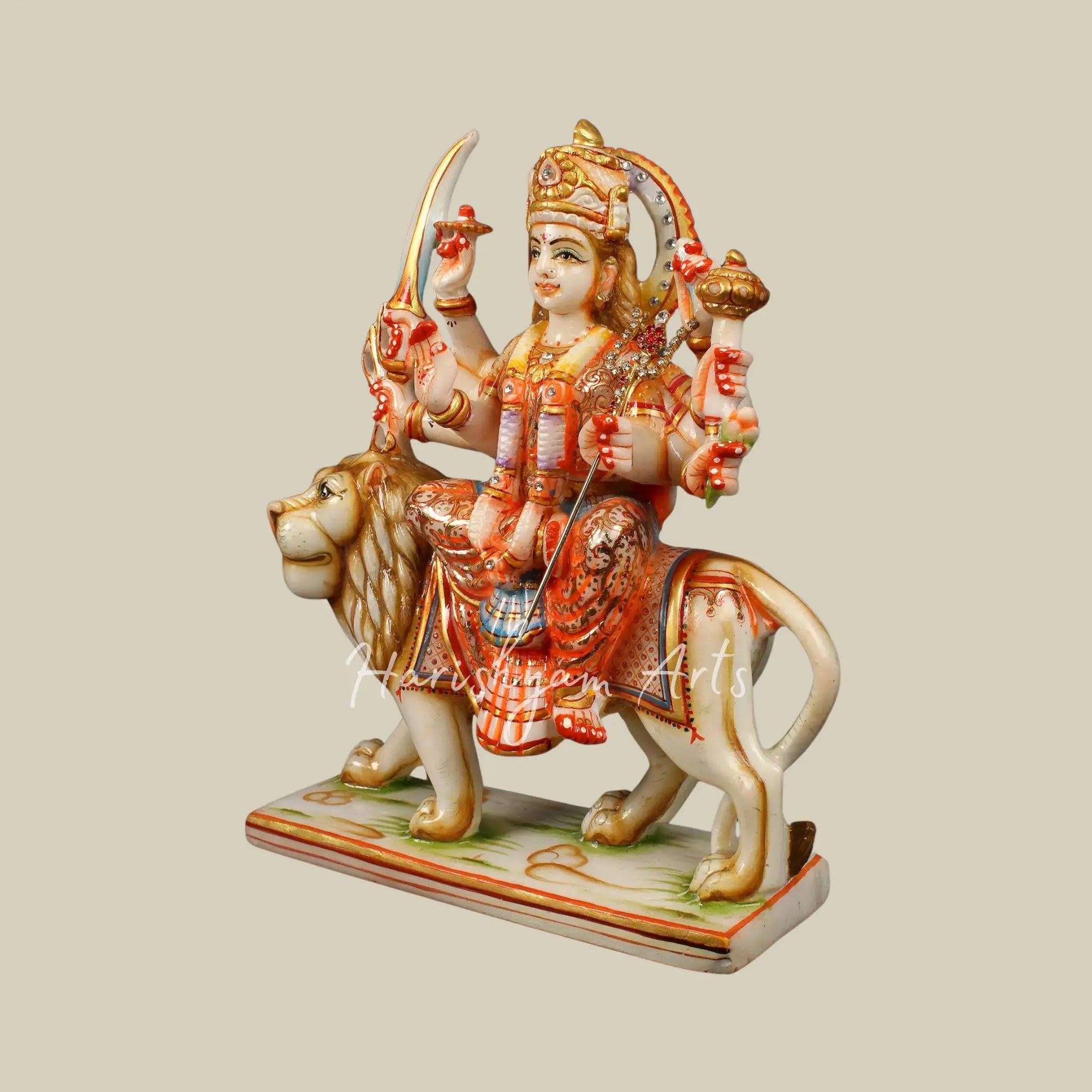 12" Durga Maa Marble Deity