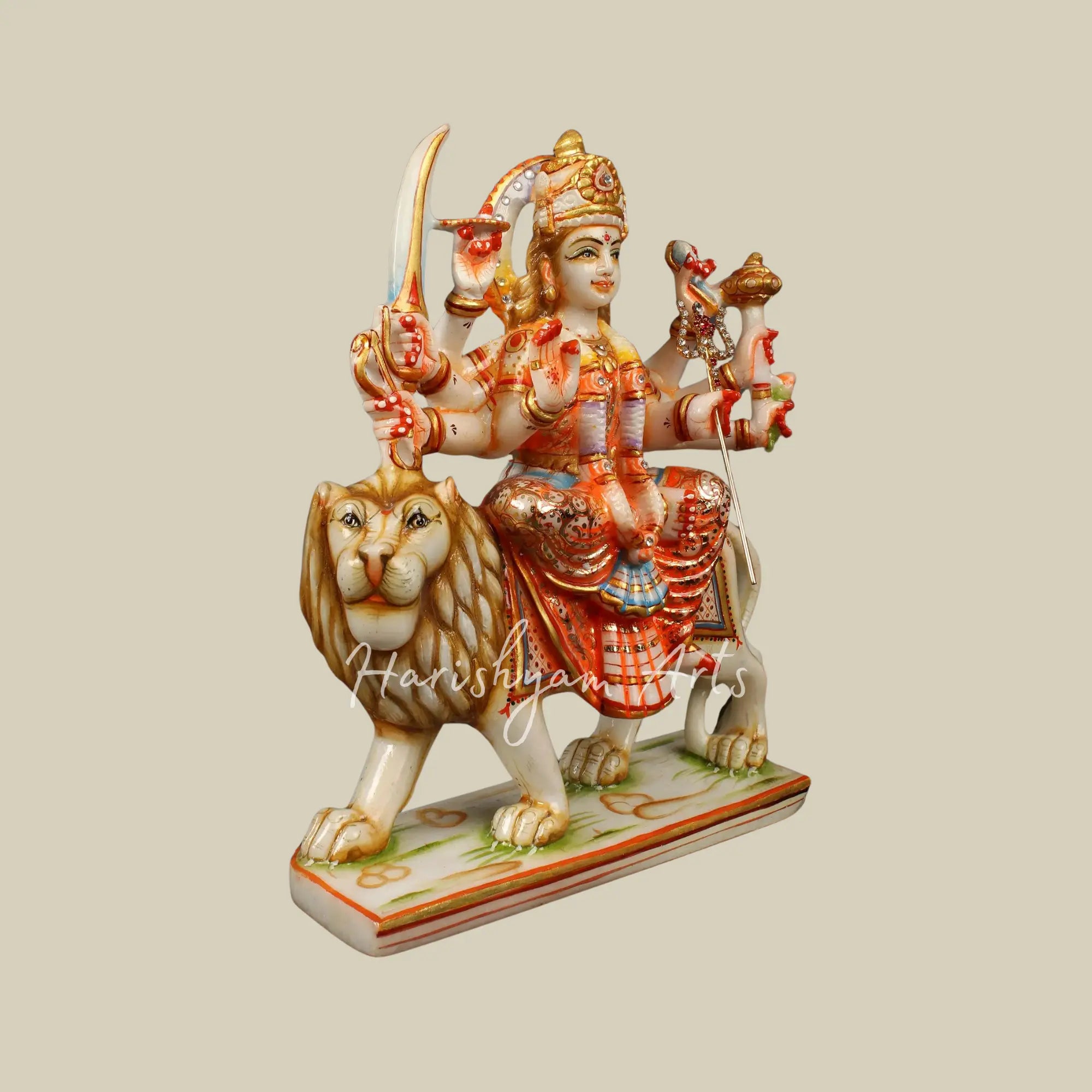 12" Durga Maa Marble Deity